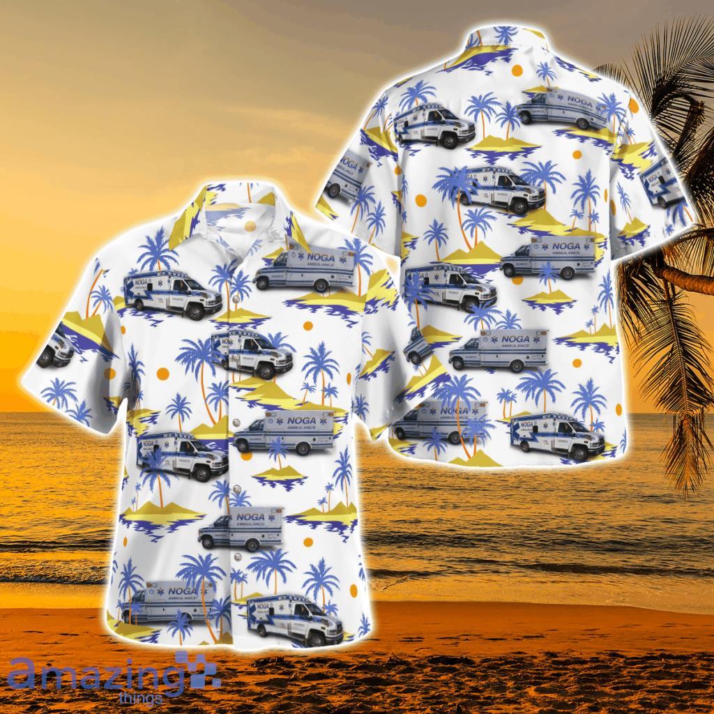 Noga Ambulance EMS, New Castle, Pennsylvania Hawaiian Shirt - Noga Ambulance EMS, New Castle, Pennsylvania Hawaiian Shirt