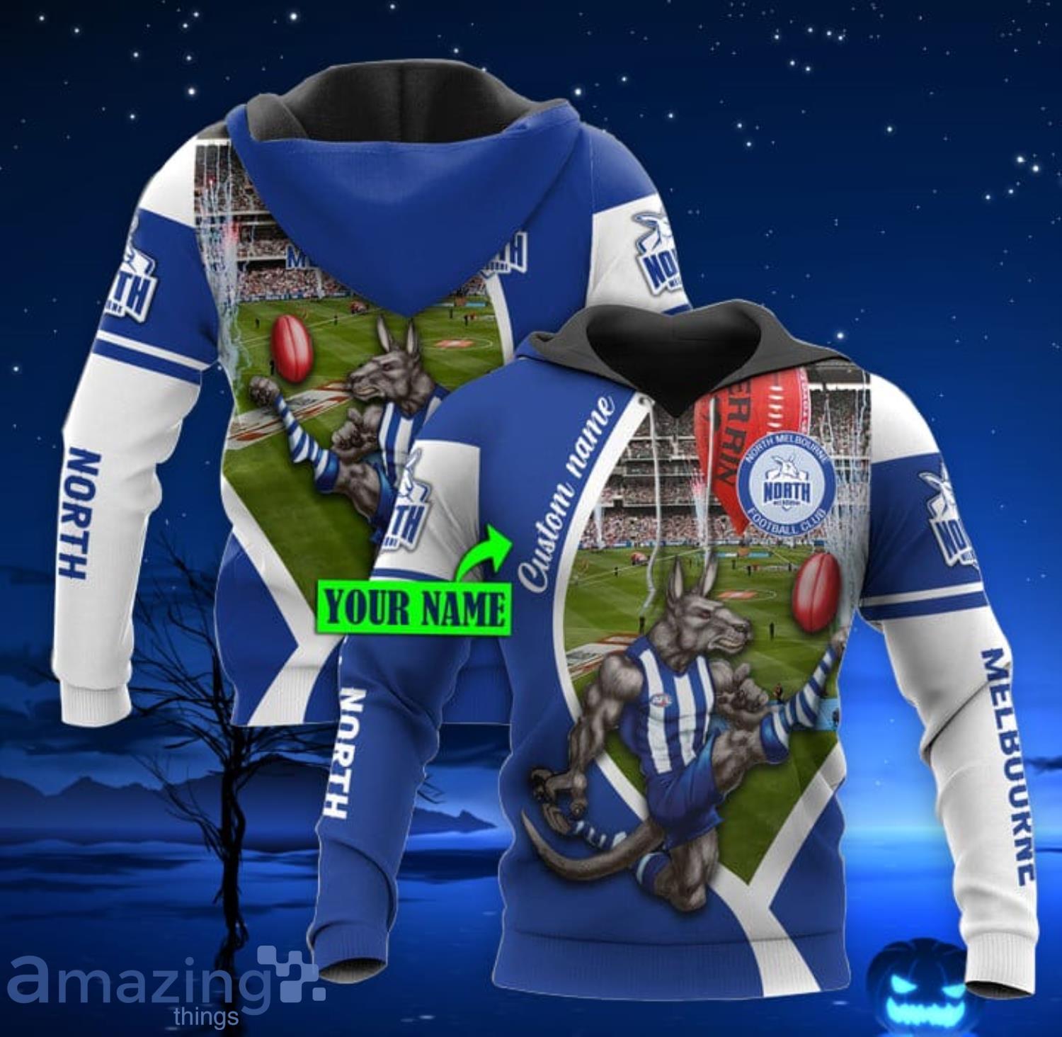 North Melbourne Football Club Mascot Personalized Name 3D All Over Print Shirt For Fans image North Melbourne Football Club Mascot Personalized Name 3D All Over Print Shirt For Fans Product Photo 2