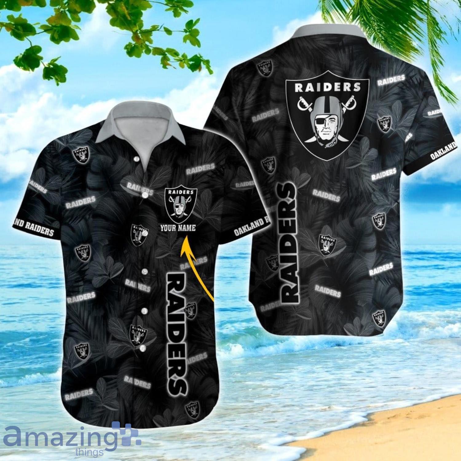 Oakland Raiders NFL Summer Customized Hawaiian Shirt