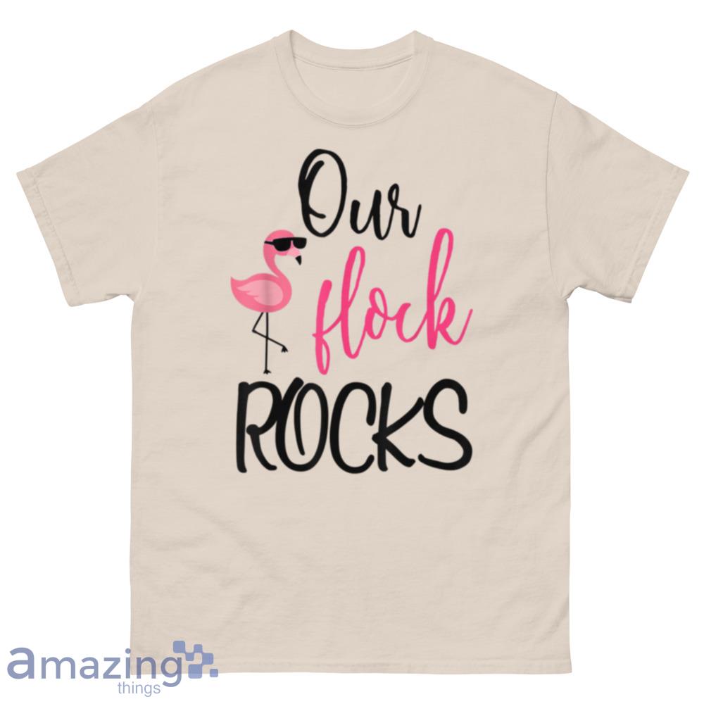 Our Flock Rocks Flamingo Mother's Day T-Shirt - 500 Men’s Classic Tee Gildan