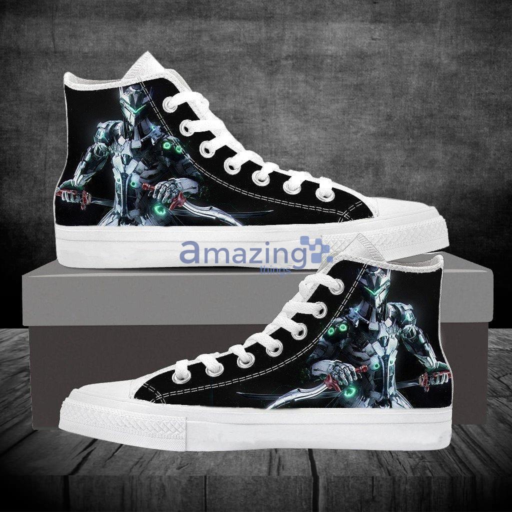 Overwatch Genji Cyborg Ninja Gaming Canvas High Top Shoes Sneacker - Overwatch Genji Cyborg Ninja Gaming Canvas High Top Shoes Sneacker