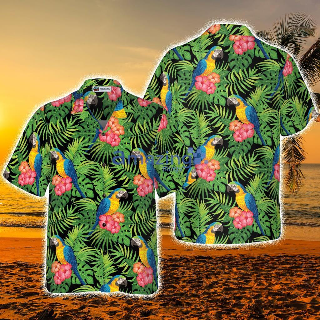 Parrots Hibiscus And Palm Leaves Tropical Hawaiian Shirt - Parrots Hibiscus And Palm Leaves Tropical Hawaiian Shirt Parrots Hibiscus And Palm Leaves Tropical Hawaiian Shirt - Parrots Hibiscus And Palm Leaves Tropical Hawaiian Shirt