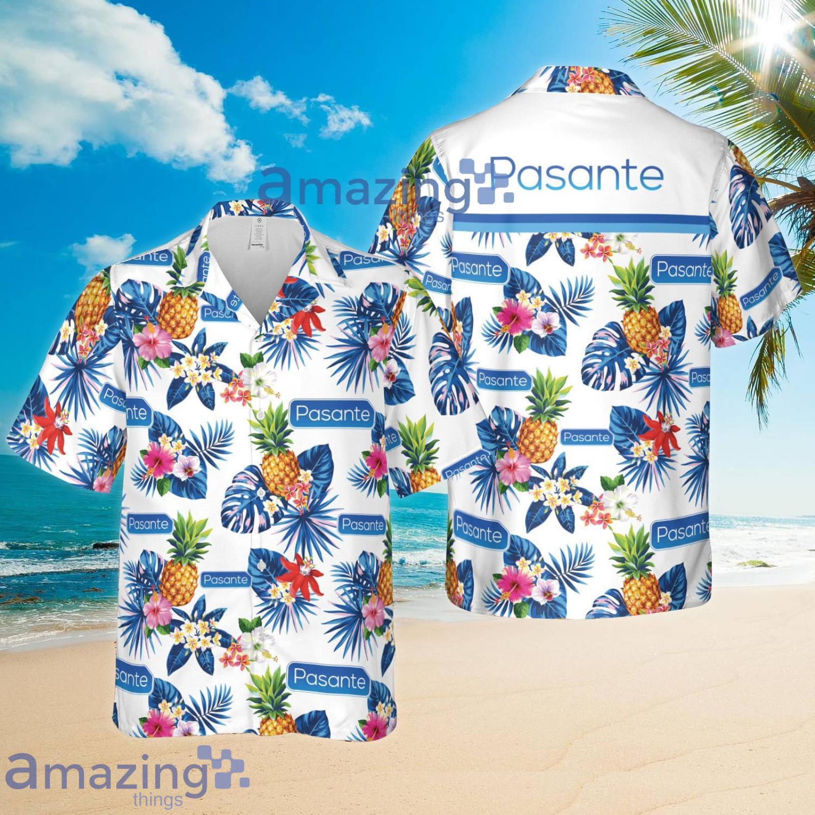 Pasante Condoms Pineapple Tropical Flower Summer Set Hawaiian Shirt And Shorts Product Photo 1