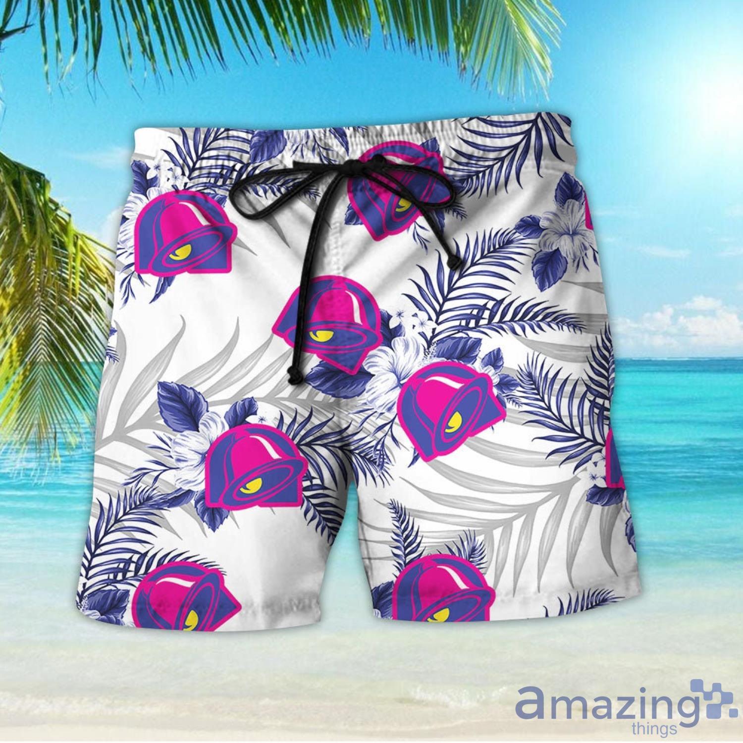 Personalized custom name Taco Bell Tropical Flower Aloha Hawaiian Shirt And Beach Short Set image Personalized custom name Taco Bell Tropical Flower Aloha Hawaiian Shirt And Beach Short Set Product Photo 2