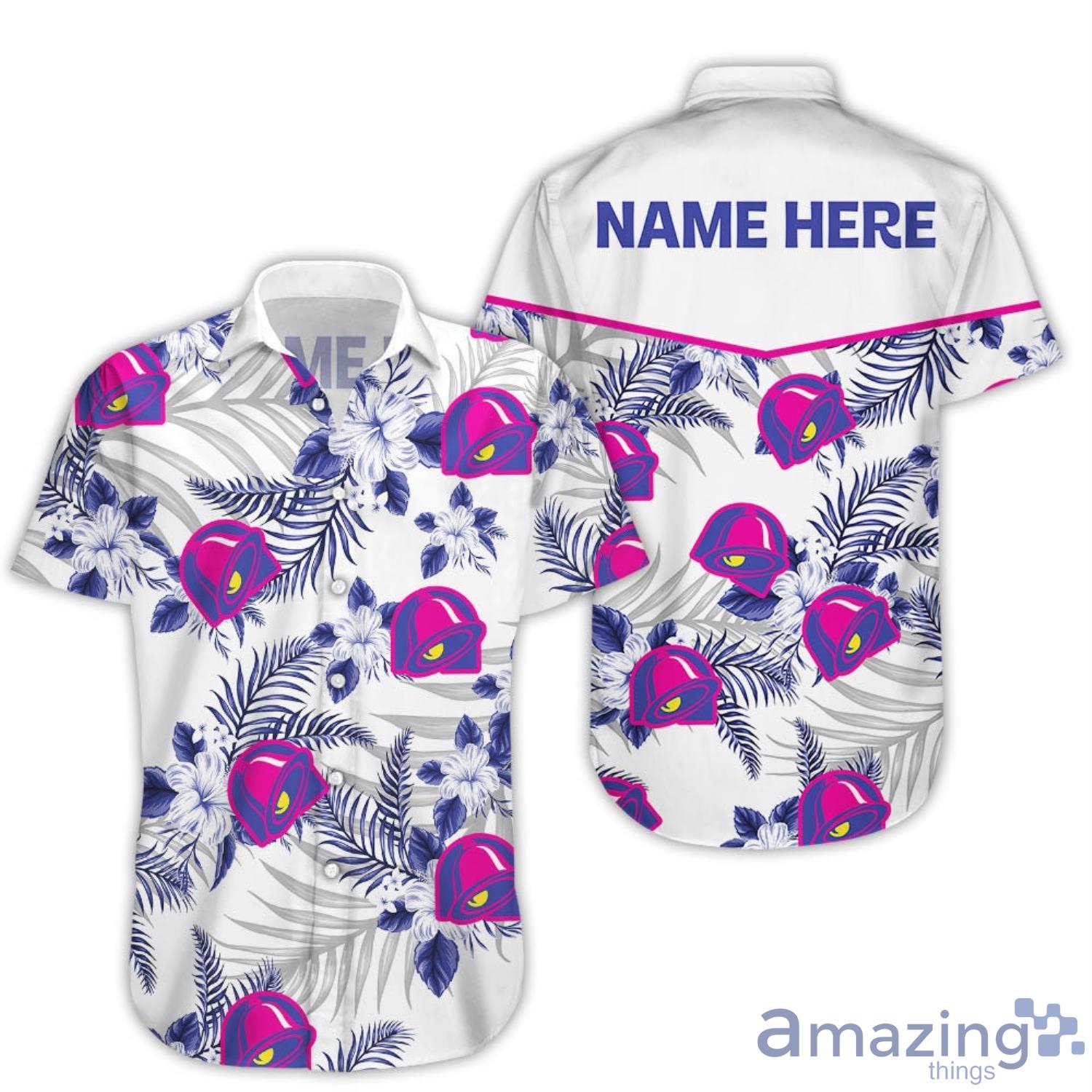 Personalized custom name Taco Bell Tropical Flower Aloha Hawaiian Shirt And Beach Short Set image Personalized custom name Taco Bell Tropical Flower Aloha Hawaiian Shirt And Beach Short Set Product Photo 3