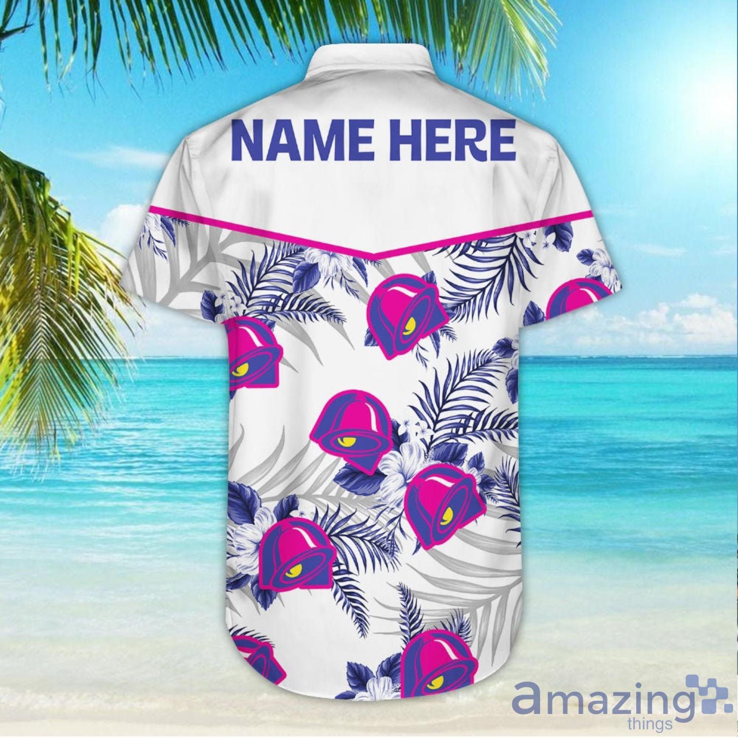Personalized custom name Taco Bell Tropical Flower Aloha Hawaiian Shirt And Beach Short Set image Personalized custom name Taco Bell Tropical Flower Aloha Hawaiian Shirt And Beach Short Set Product Photo 5
