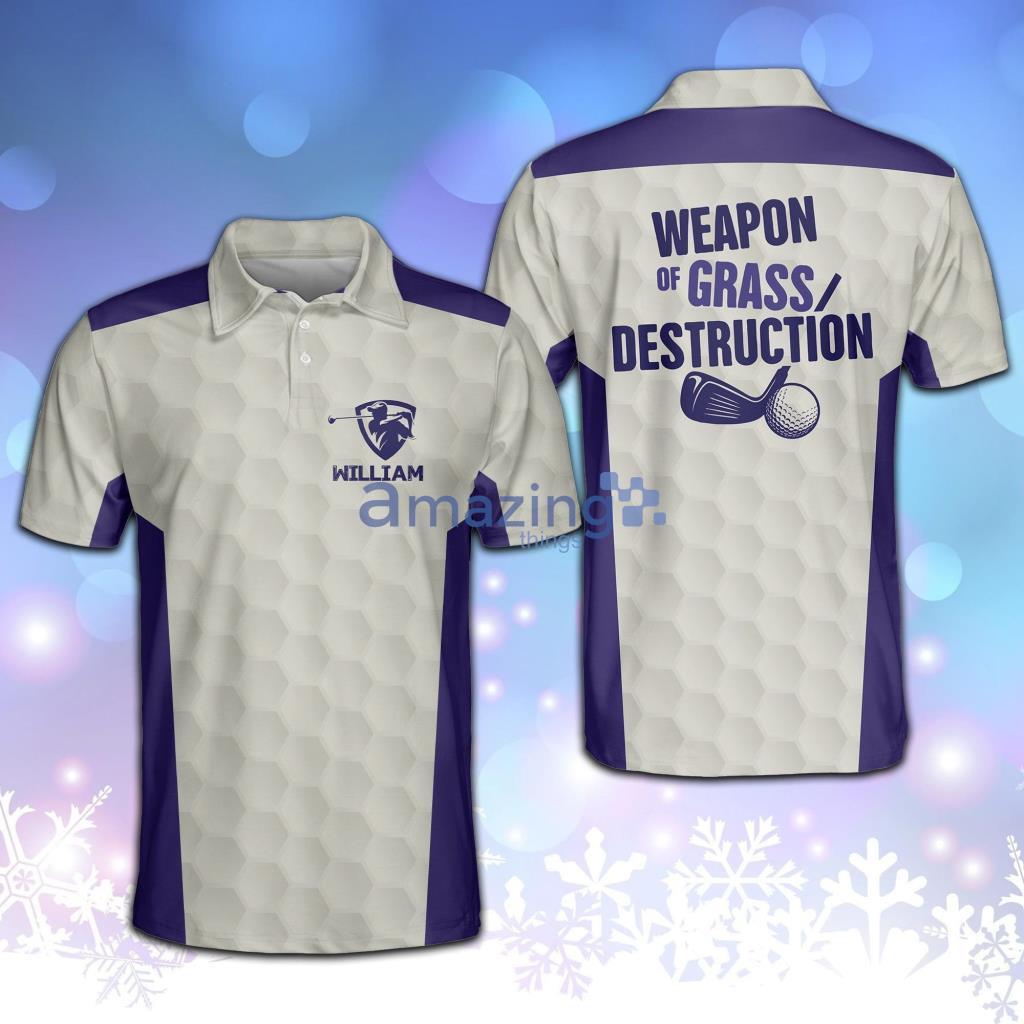 Personalized Funny Weapon Of Grass Destruction Sports Polo Shirt - Personalized Funny Weapon Of Grass Destruction Sports Polo Shirt