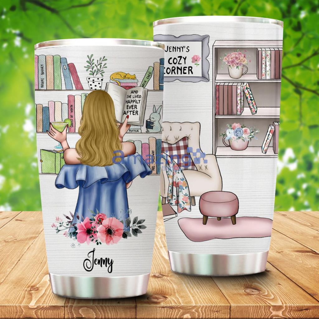 Personalized Happily Ever After With Books And Wine, Gift For Book Lovers Tumbler - Personalized Happily Ever After With Books And Wine, Gift For Book Lovers Tumbler