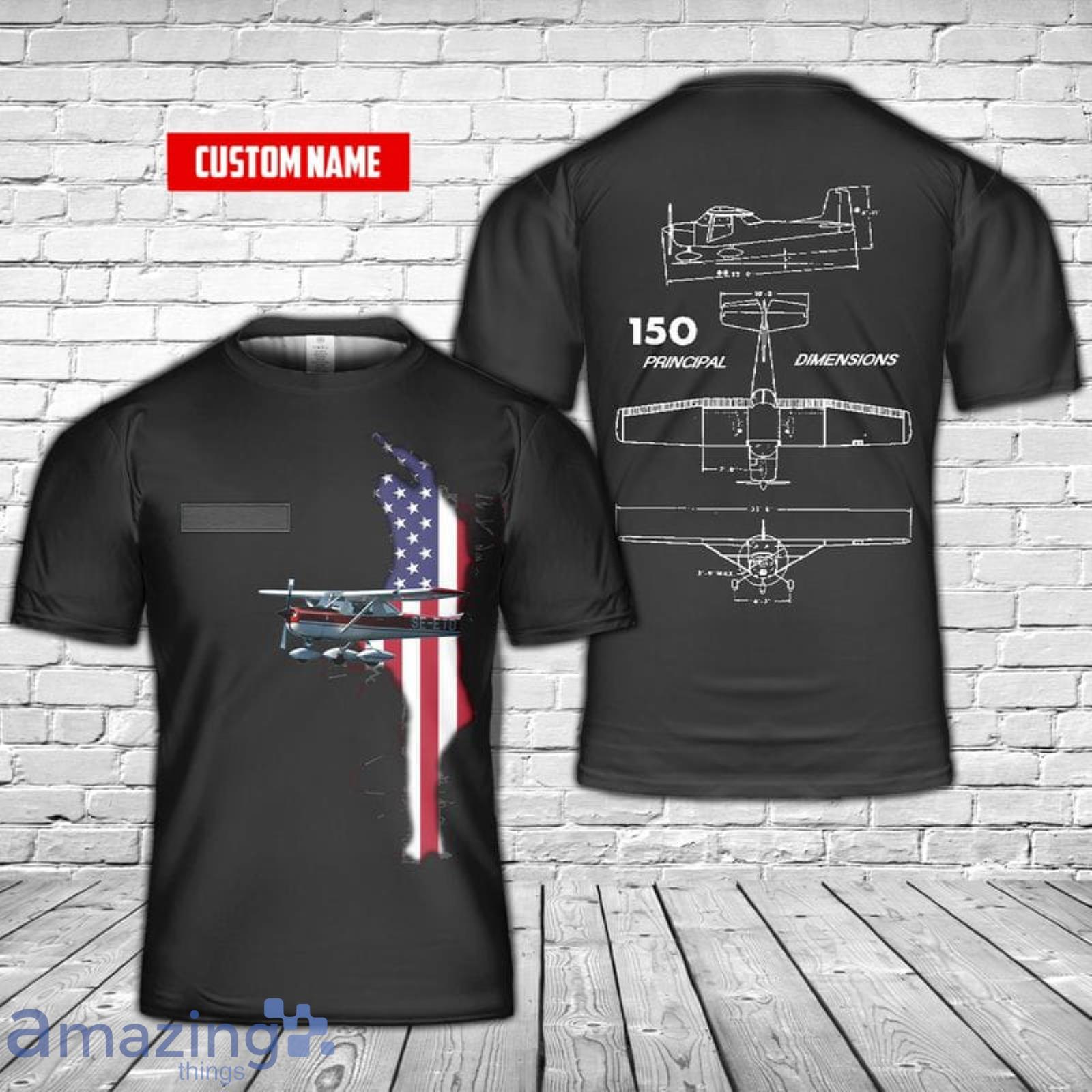 Personalized Name 1964 Cessna 150 Patroller 3D T-Shirt Product Photo 1