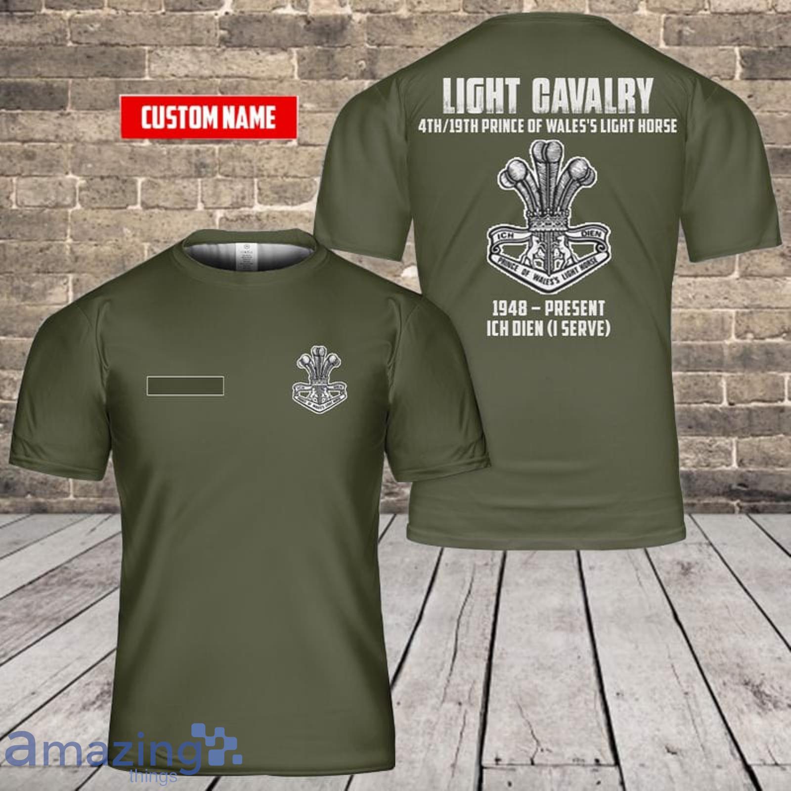 Personalized Name Australian Army 4th19th Prince of Wales's Light Horse 3D T-Shirt Product Photo 1