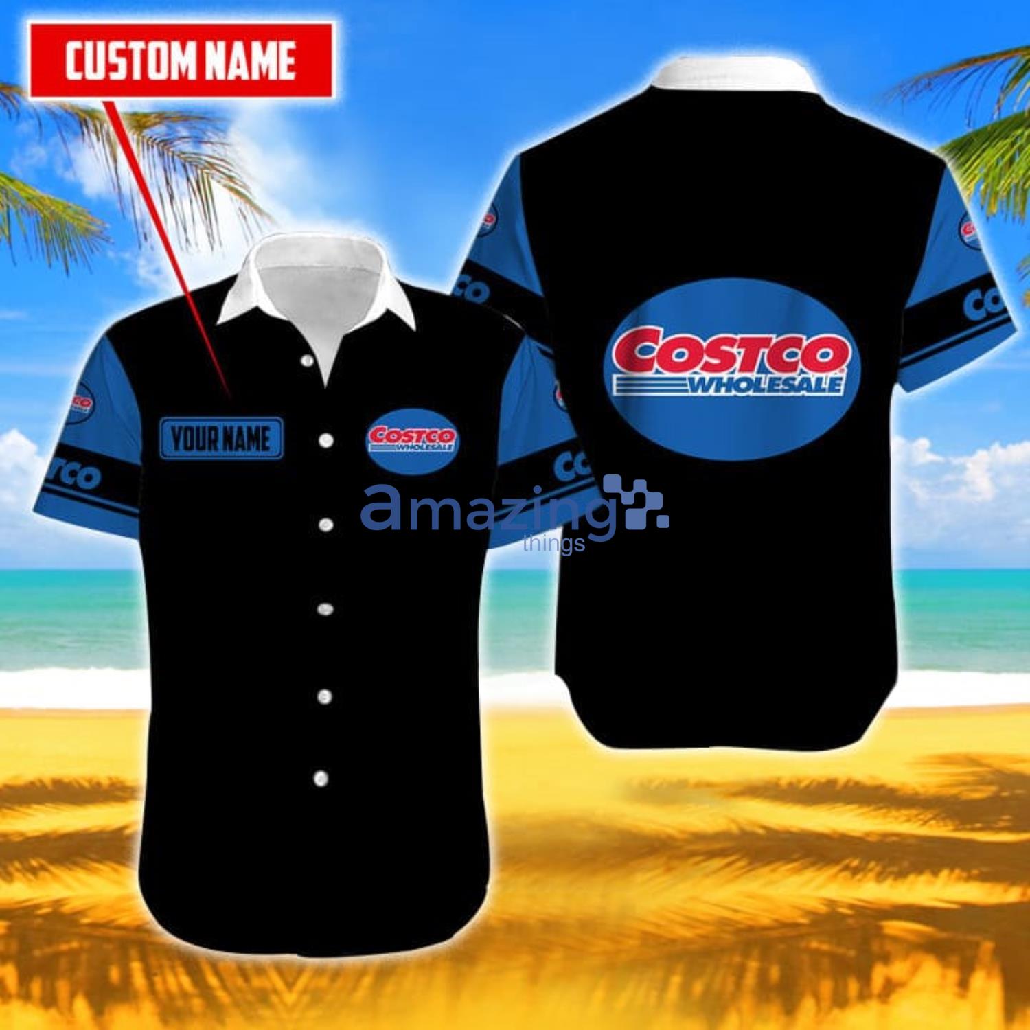 Personalized Name Costco Men And Women Hawaiian Shirt Product Photo 1