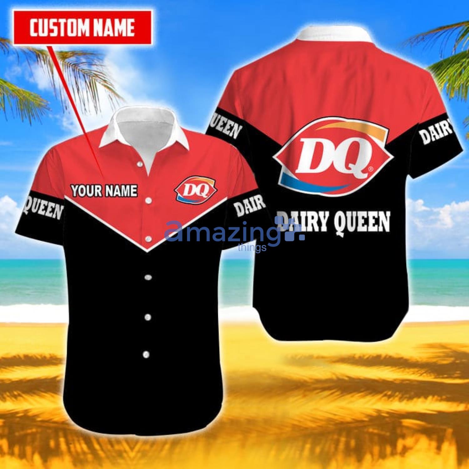 Personalized Name Dairy Queen Men And Women Hawaiian Shirt Product Photo 1