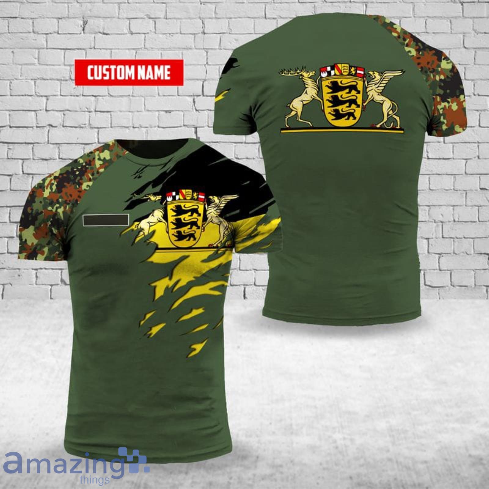 Personalized Name Germany Baden-Wurttemberg 3D T-Shirt Product Photo 1