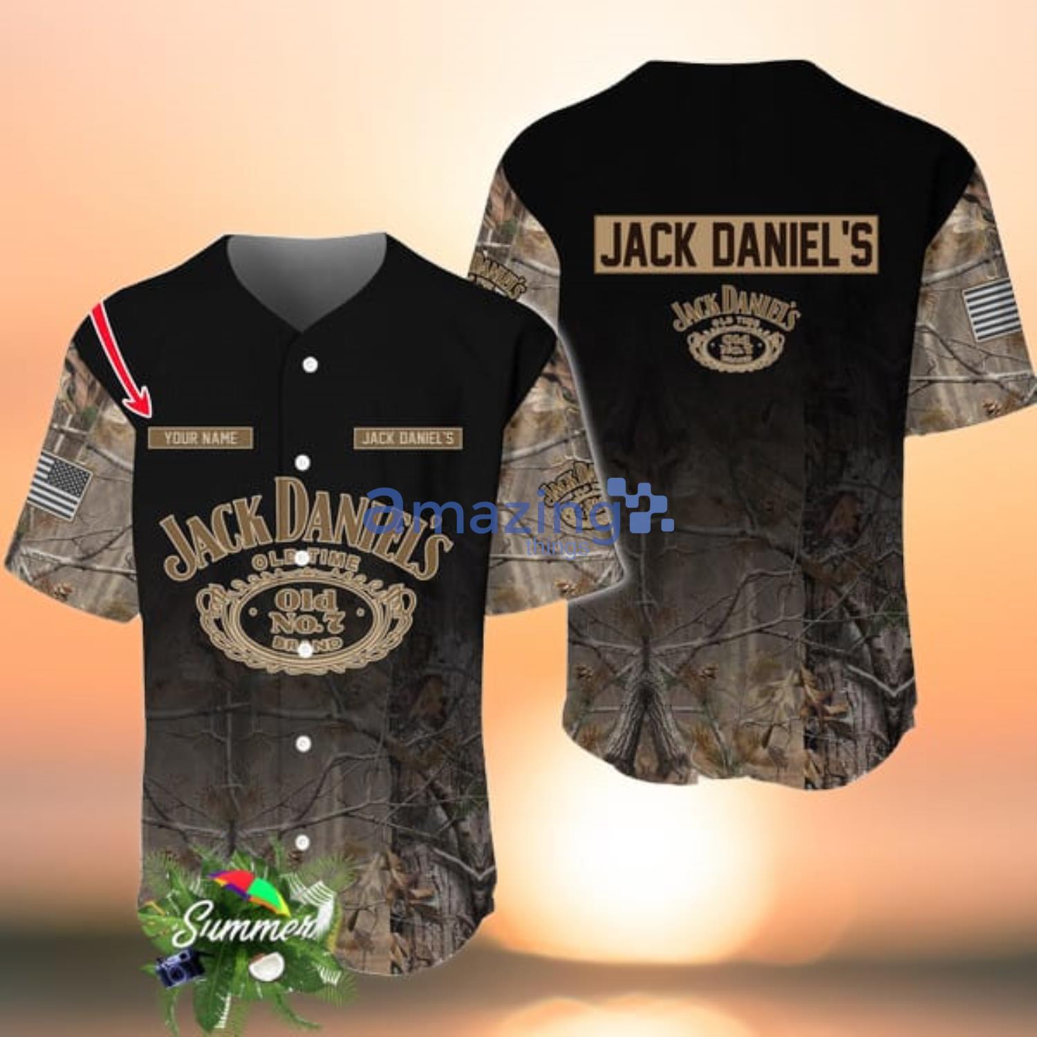 Personalized Name Hunting Jack Daniel's Baseball Jersey Shirt For Men And Women Product Photo 1