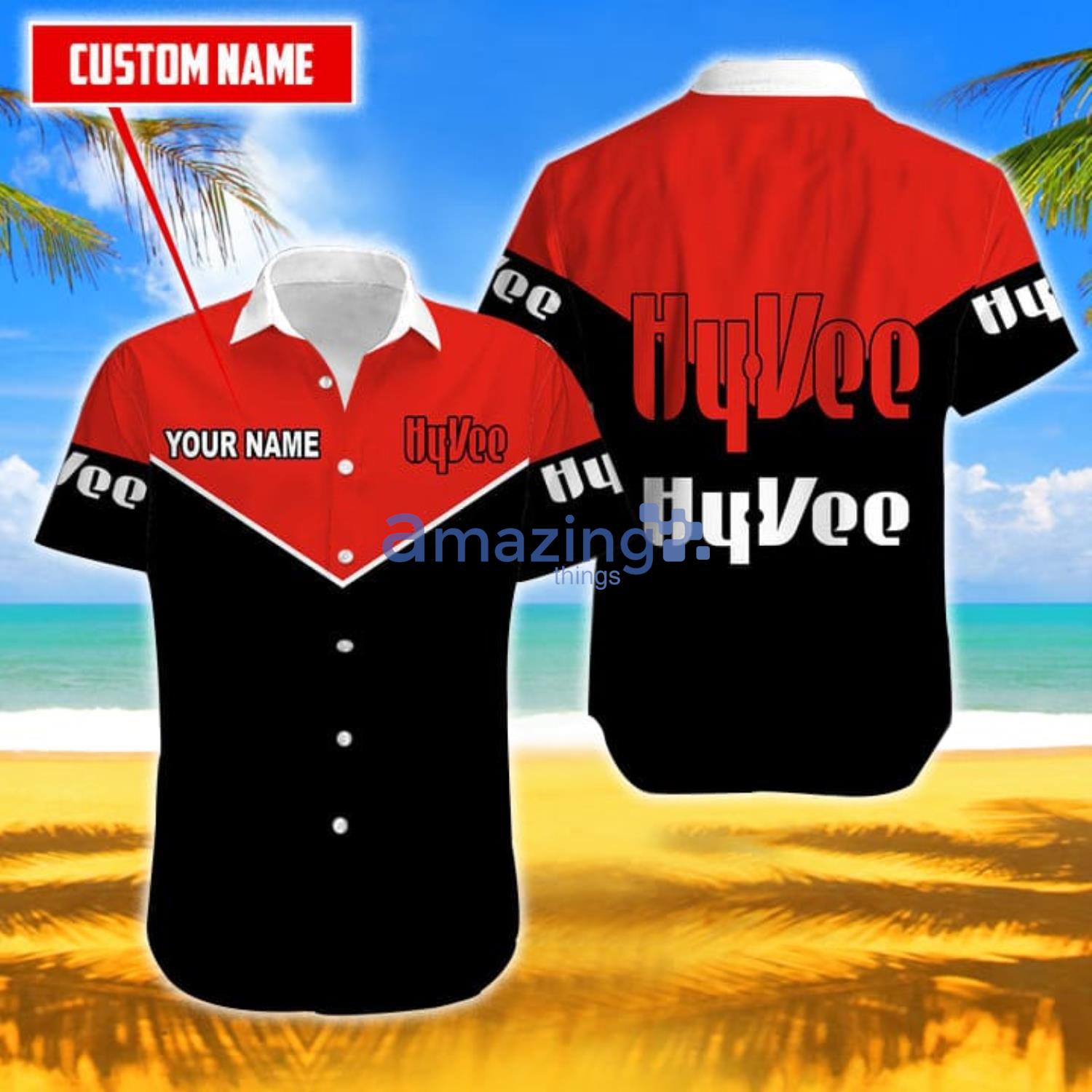 Personalized Name Hy-Vee Men And Women Hawaiian Shirt Product Photo 1