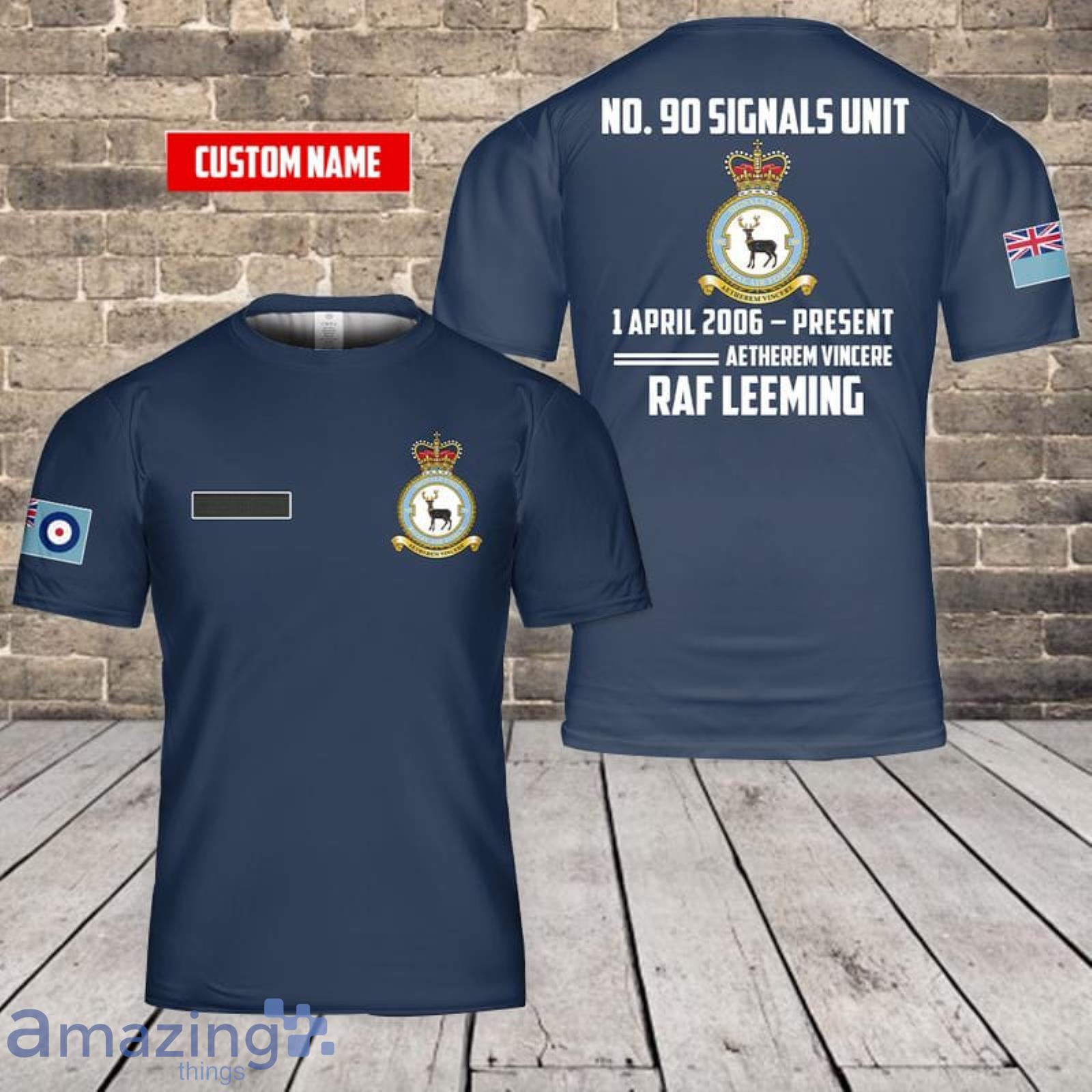 Personalized Name Royal Air Force No. 90 Signals Unit RAF 3D T-Shirt Product Photo 1 Personalized Name Royal Air Force No. 90 Signals Unit RAF 3D T-Shirt Product Photo 1