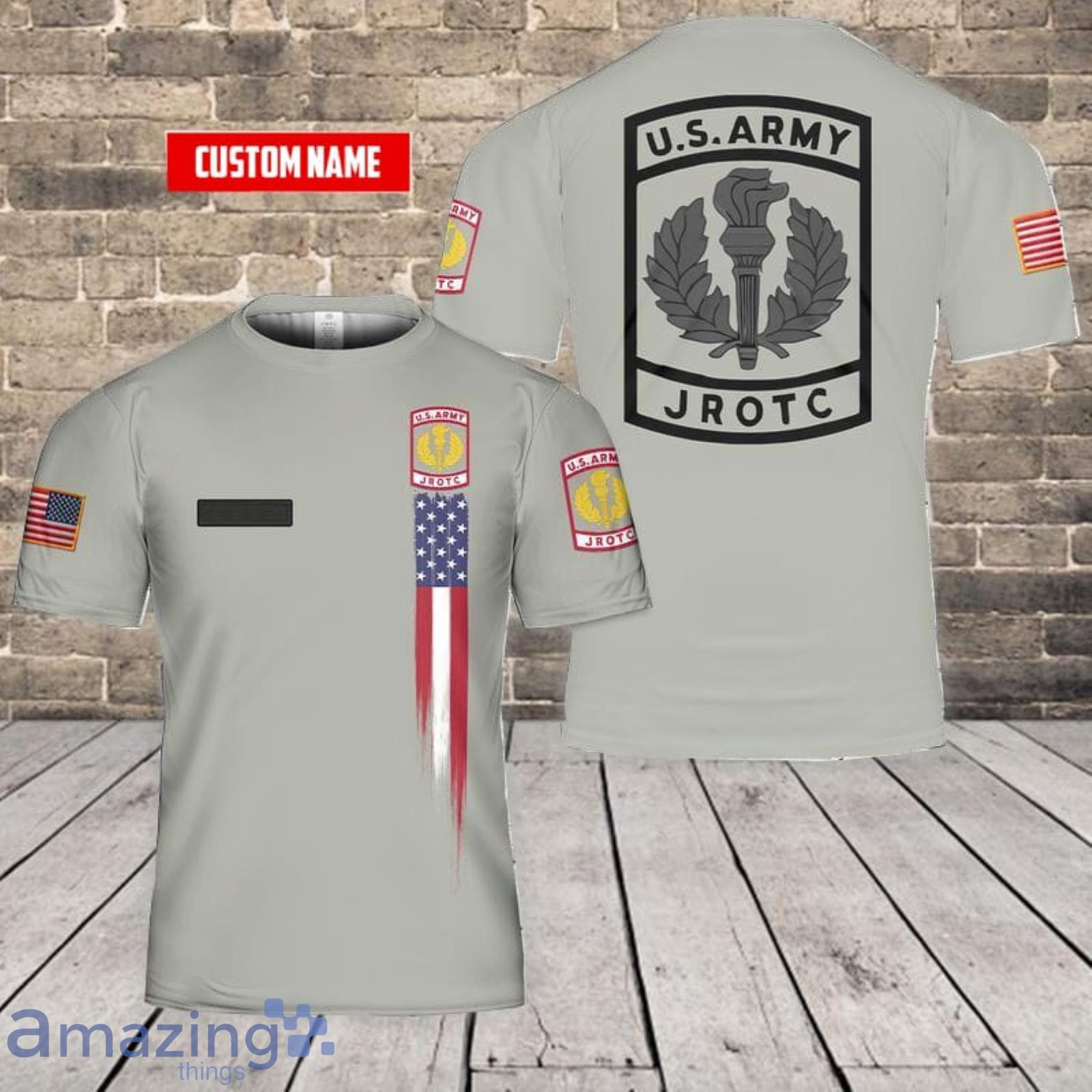 Personalized Name US Army Junior Reserve Officers' Training Corps (JROTC) 3D T-Shirt Product Photo 1