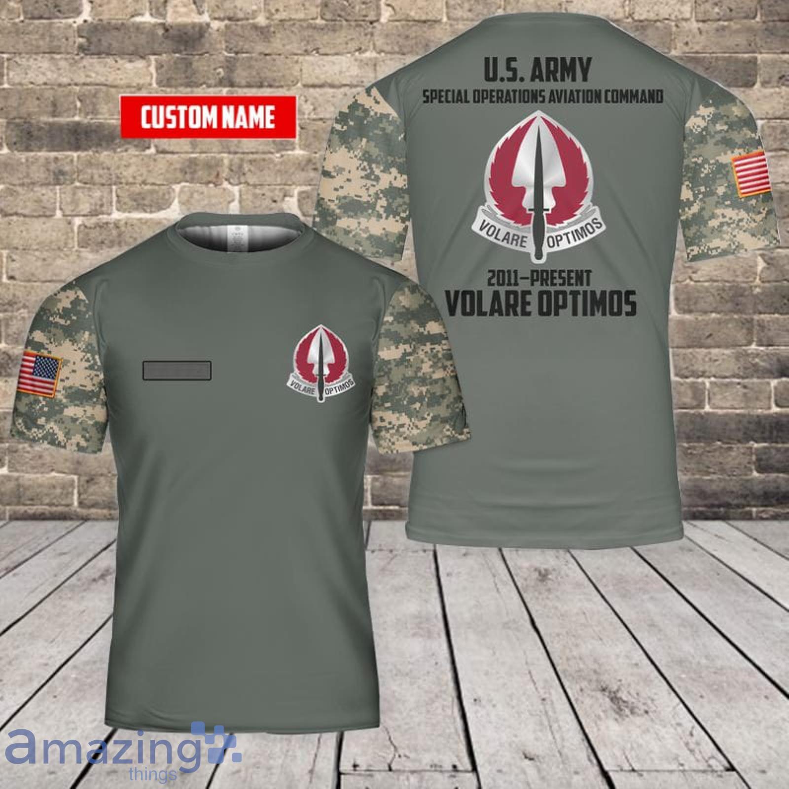 Personalized Name U.S. Army Special Operations Aviation Command (USASOAC) 3D T-Shirt Product Photo 1