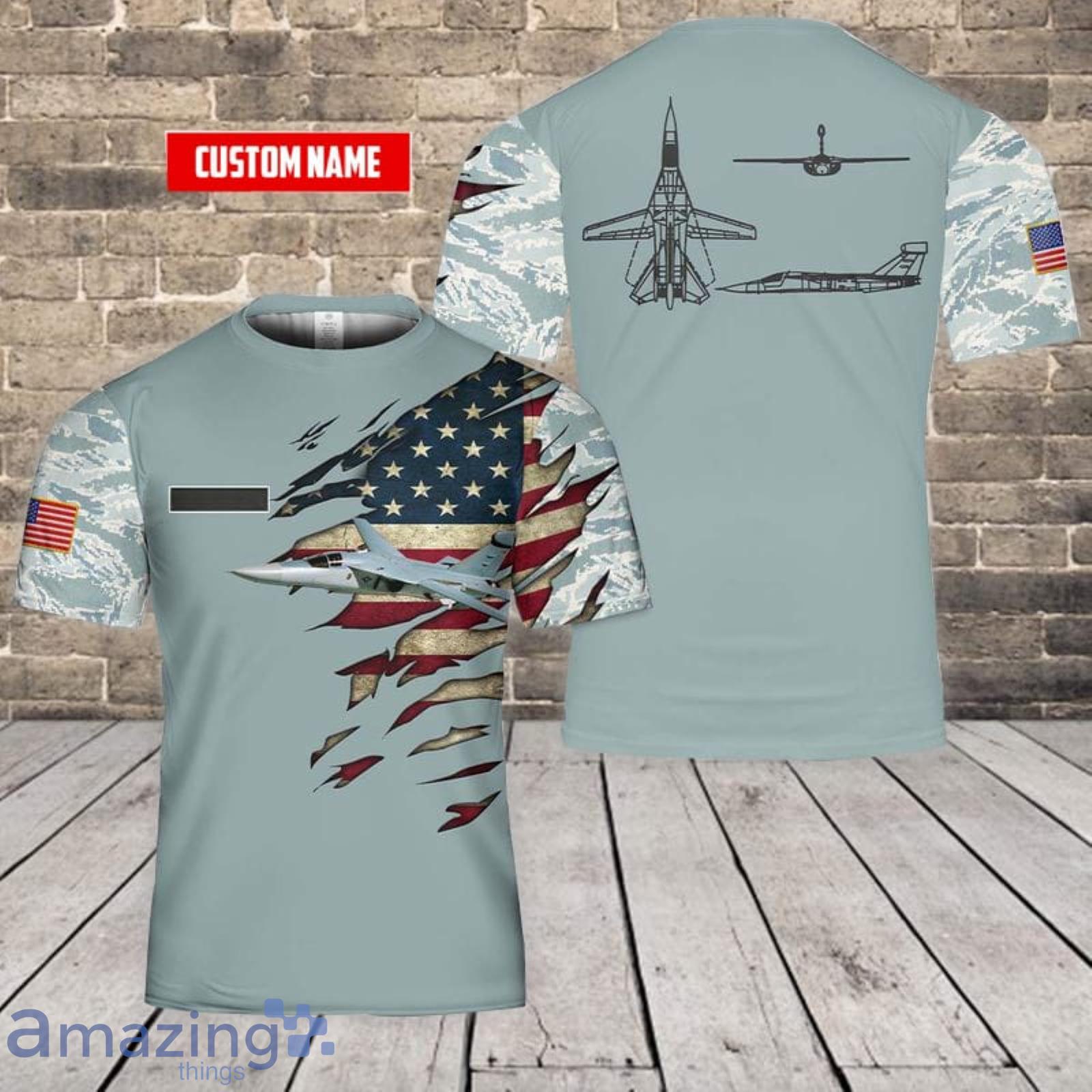 Personalized Name USAF General Dynamics Grumman EF-111A Raven 3D T-Shirt Product Photo 1