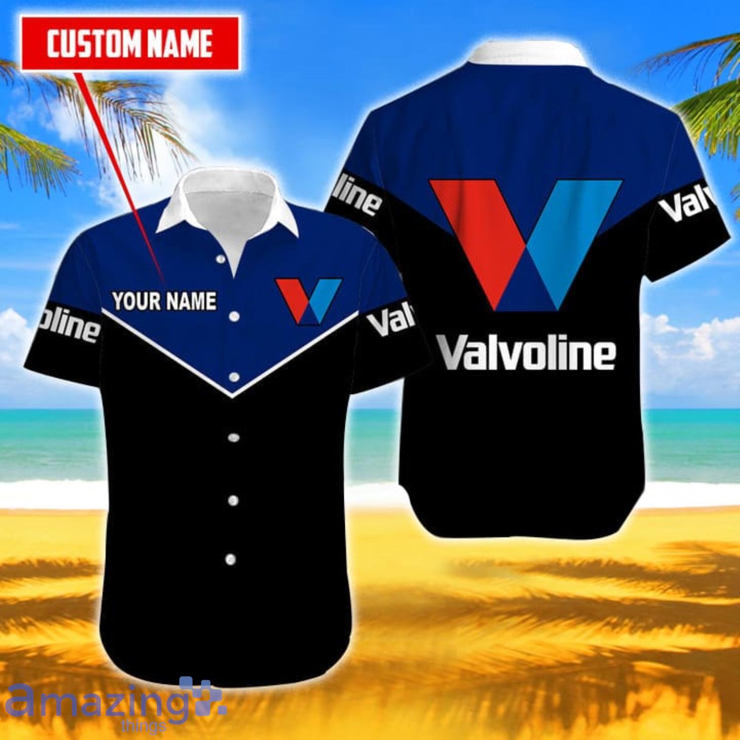 Personalized Name Valvoline Hawaiian Shirt Gift For Summer Vacation Product Photo 1