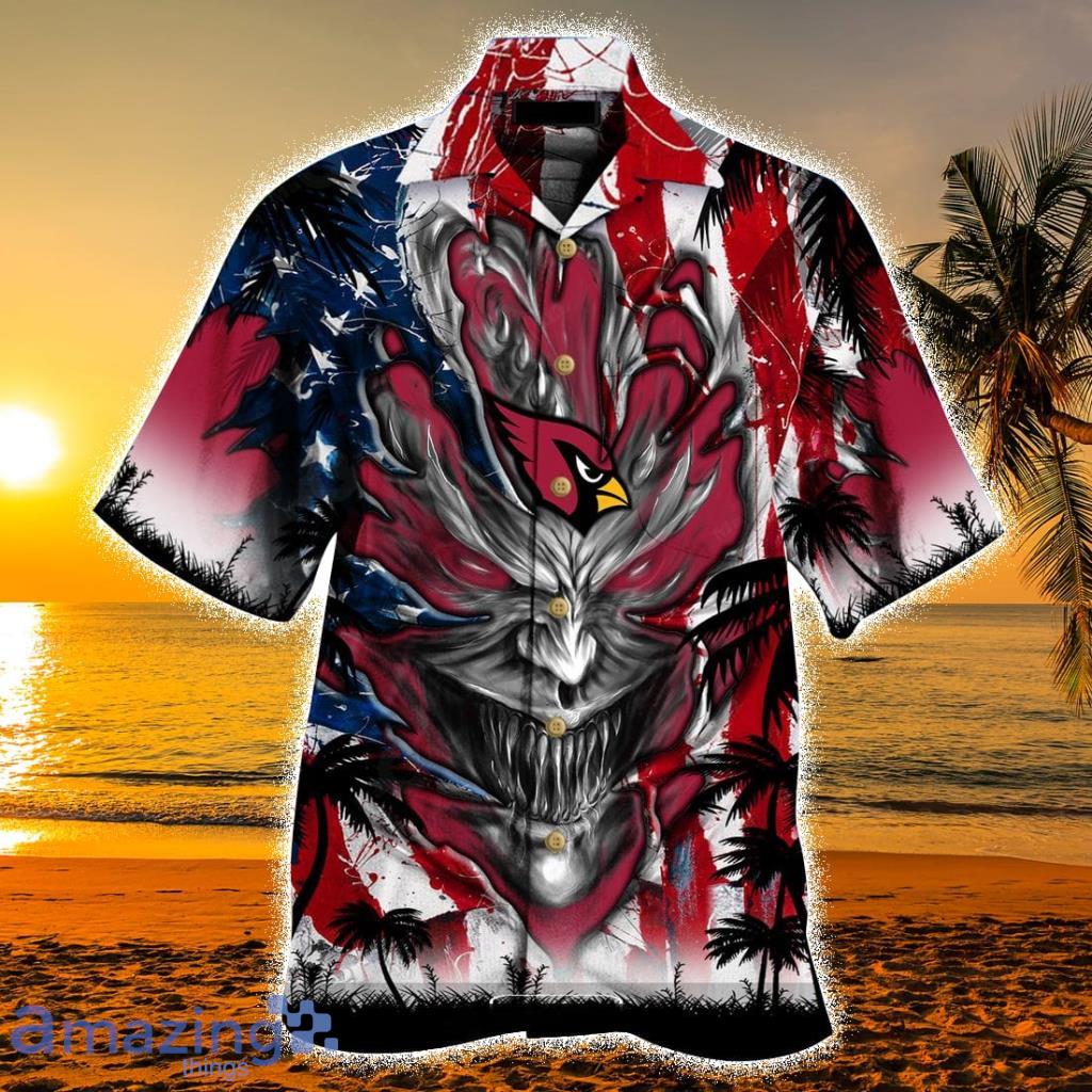 NFL Arizona Cardinals Hawaiian Shirt US Flag Gift For Great Dad