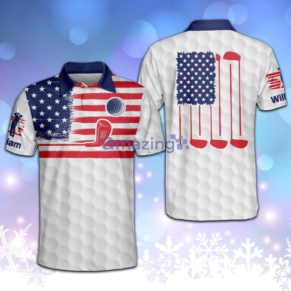 Personalized Patriotic Golf American Flag Team Us Polo Shirt - Personalized Patriotic Golf American Flag Team Us Polo Shirt