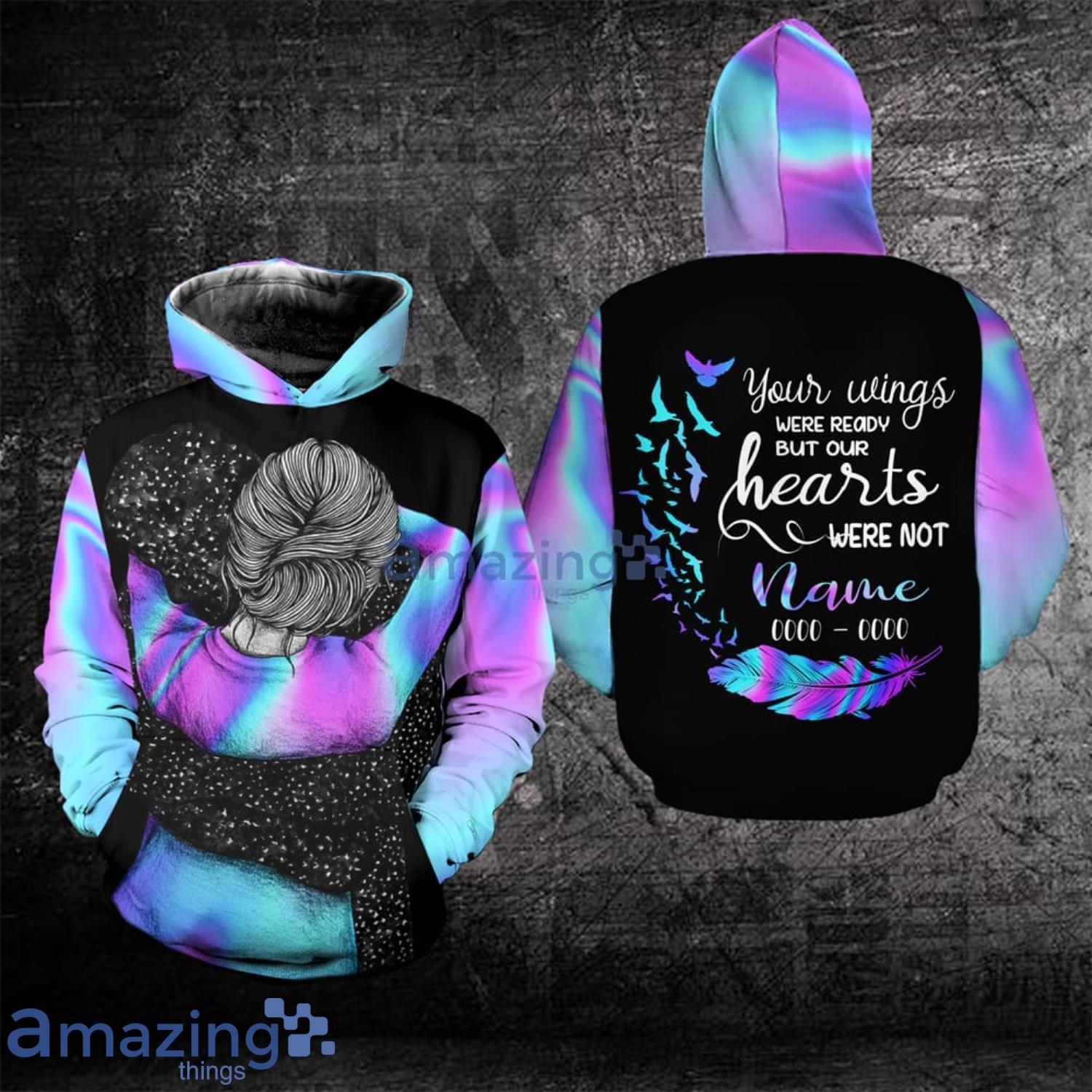 Personalized Suicide Awareness Your Wings Were Ready All Over Print 3D Hoodie Product Photo 1