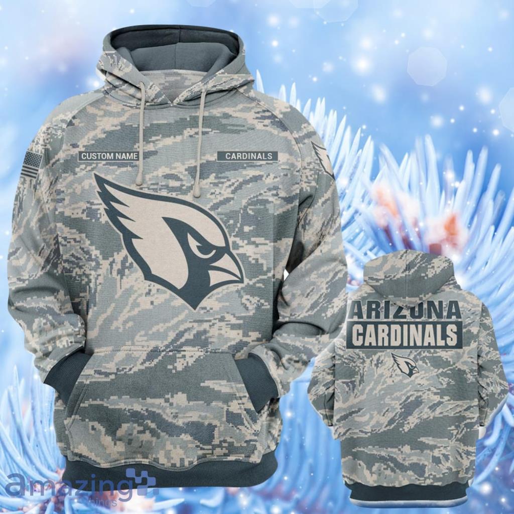 Arizona Cardinals Football Camo Pocket Pullover 3D Hoodie All Over