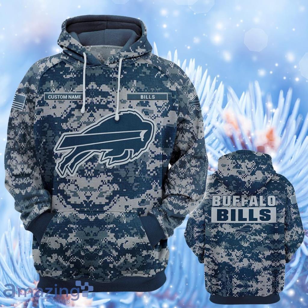 NFL Buffalo Bills Camouflage Blue 3D Hoodie Zip Hoodie For Men And Women  Sport Gift - Banantees