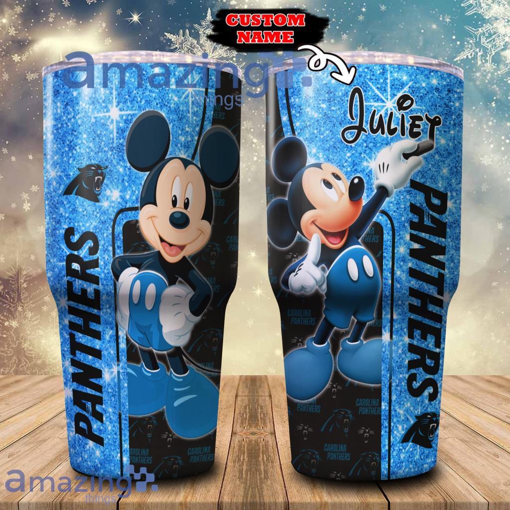 Personalized your name NFL Carolina Panthers -Mickey Mouse Disney Tumbler