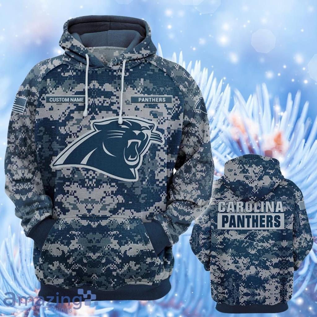 Carolina Panthers NFL Camouflage Blue Hoodie, Zip Hoodie 3D All Over Print  For Fans