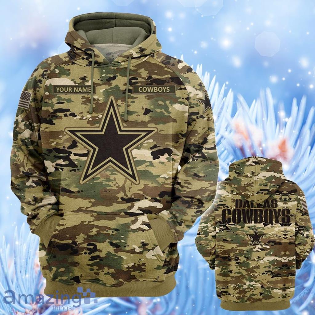 Personalized Your Name NFL Dallas Cowboys OCP Camouflage Hooide 3D Gift ...