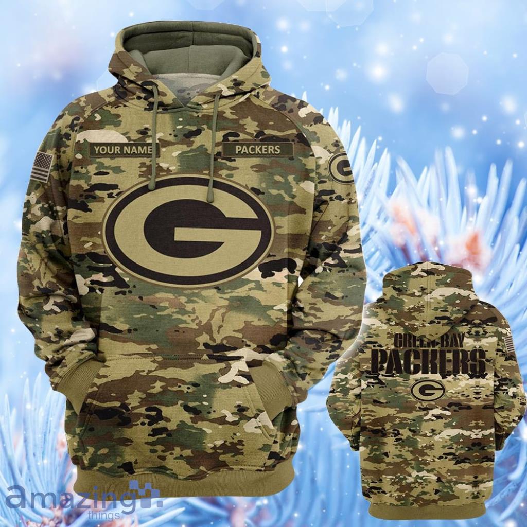 Green Bay Packers Camo CUSTOMIZE NAME AND NUMBER HOT SALE 3D