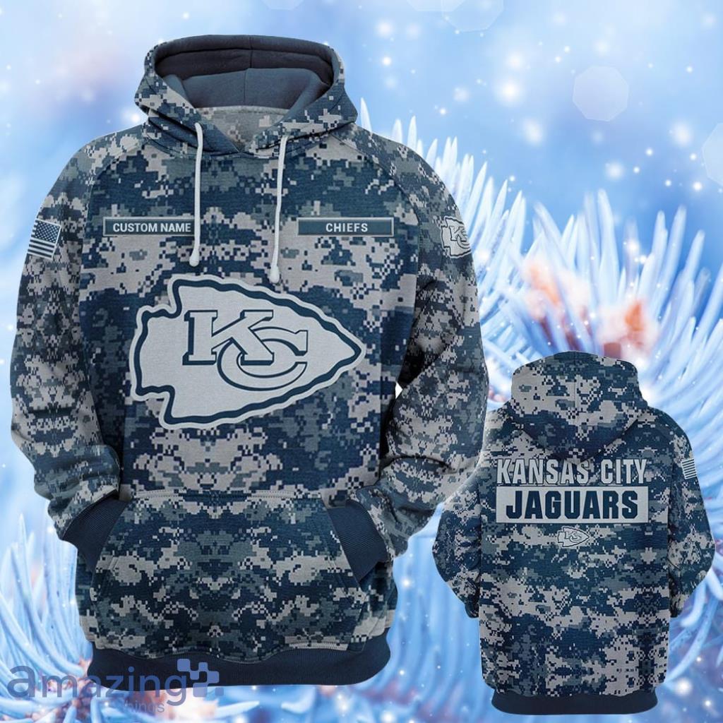 Camo Black 3D Hoodie for Kansas City Chiefs Fans