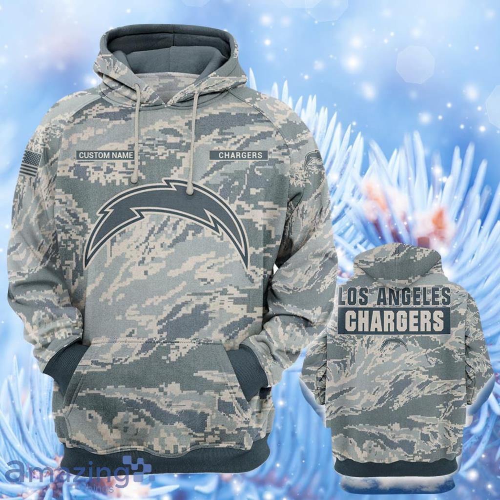 NFL Los Angeles Chargers Camo Style Gifts for Veterans Day All Over Printed  3D Shirt