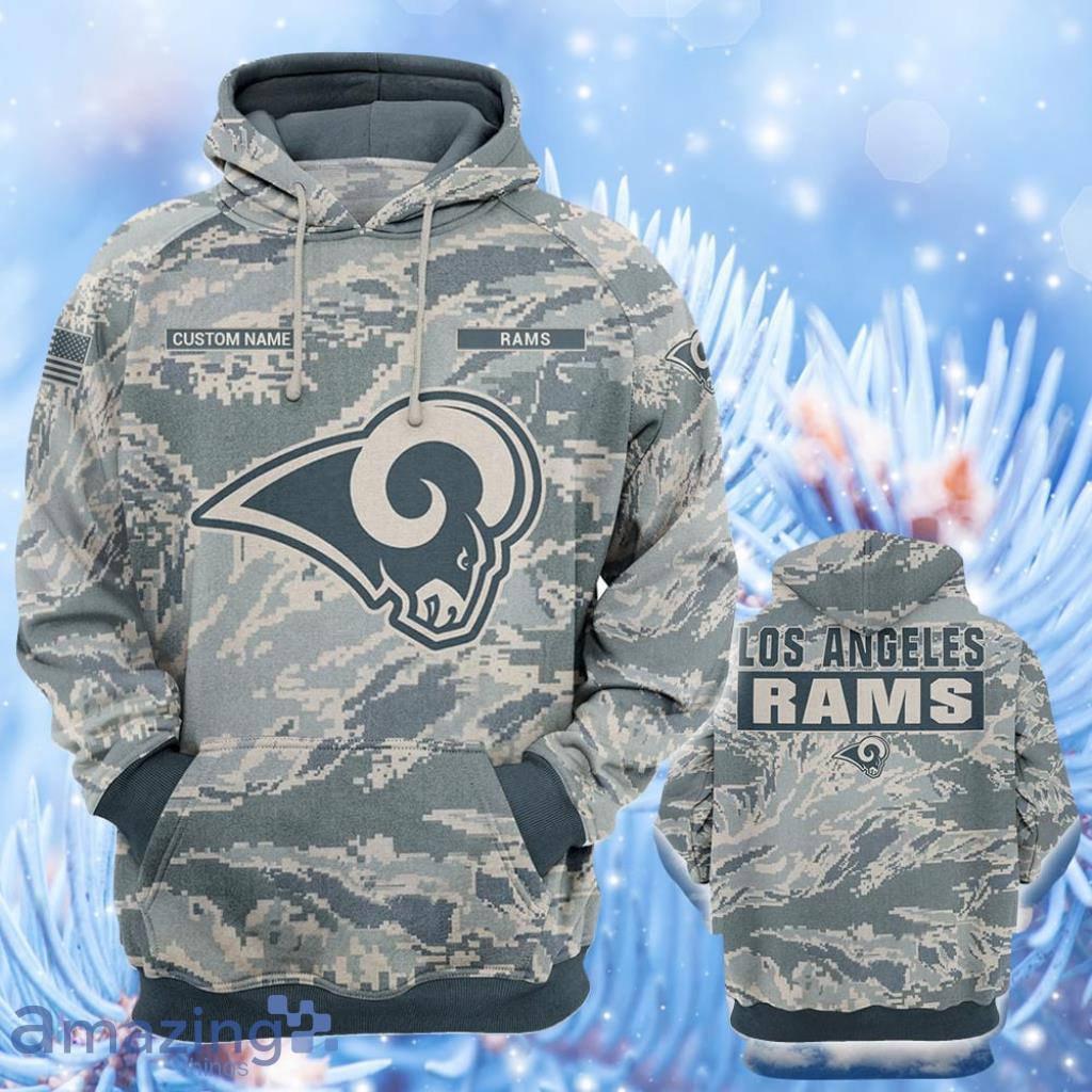 Los Angeles Rams NFL Camo Veteran Team 3D Printed Hoodie/Zipper