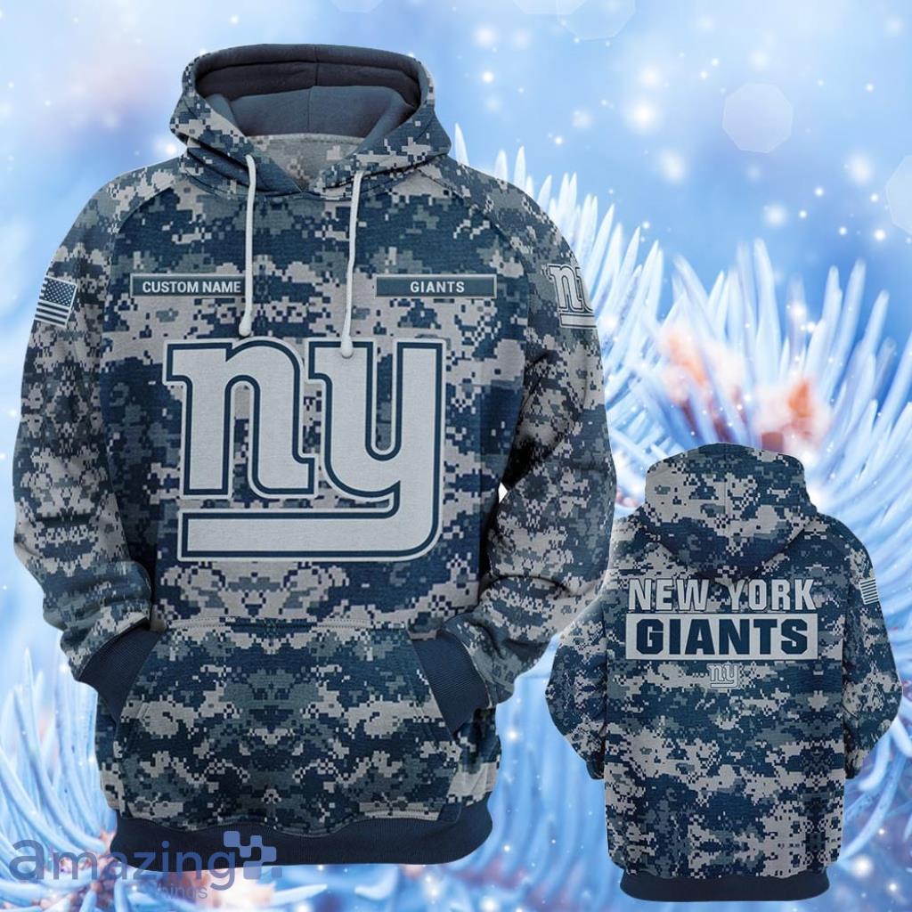 Personalized Your Name NFL New York Giants U.S. Navy NWU Camouflage Hooide  3D Gift For Fans