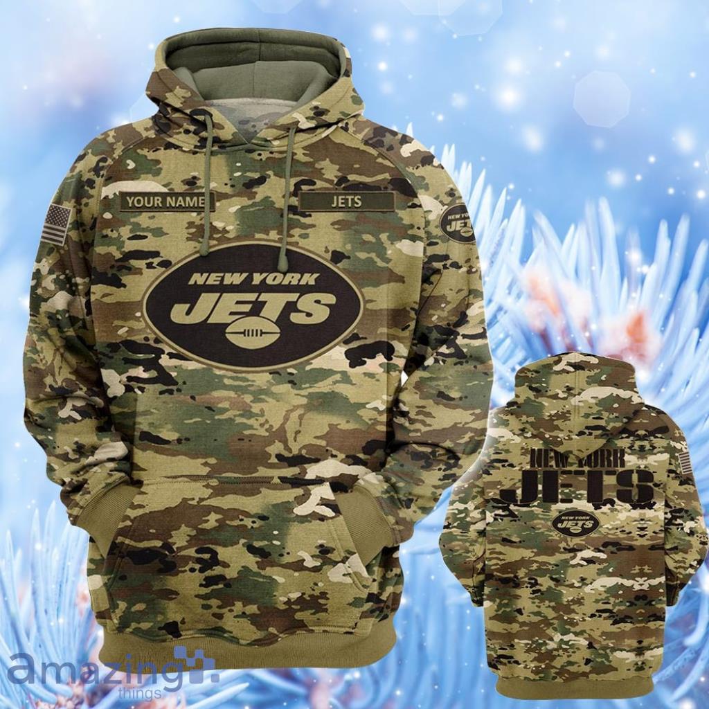 New York Jets NFL Personalized Your Name Fishing Camo Hoodie 3D All Over  Print