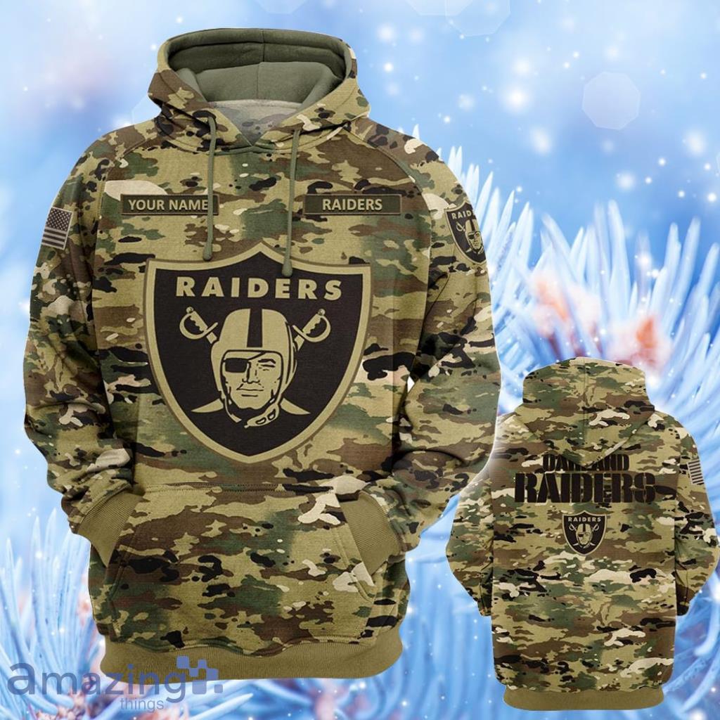 Custom Raiders Camo Hoodie 3D USA Flag Raiders Christmas Gift -  Personalized Gifts: Family, Sports, Occasions, Trending