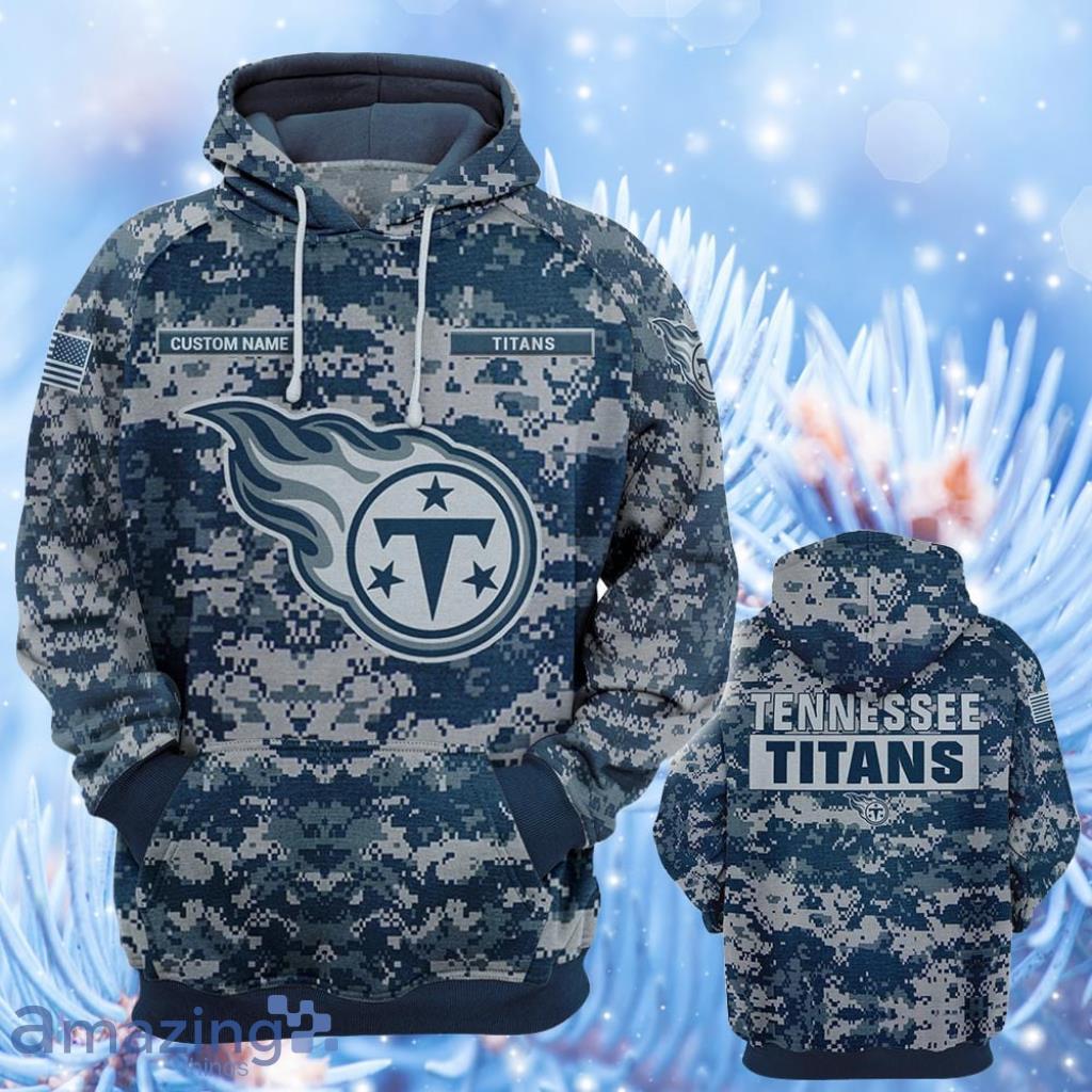 NFL Tennessee Titans Camouflage Blue 3D Hoodie Zip Hoodie For Men And Women  Sport Gift - Banantees