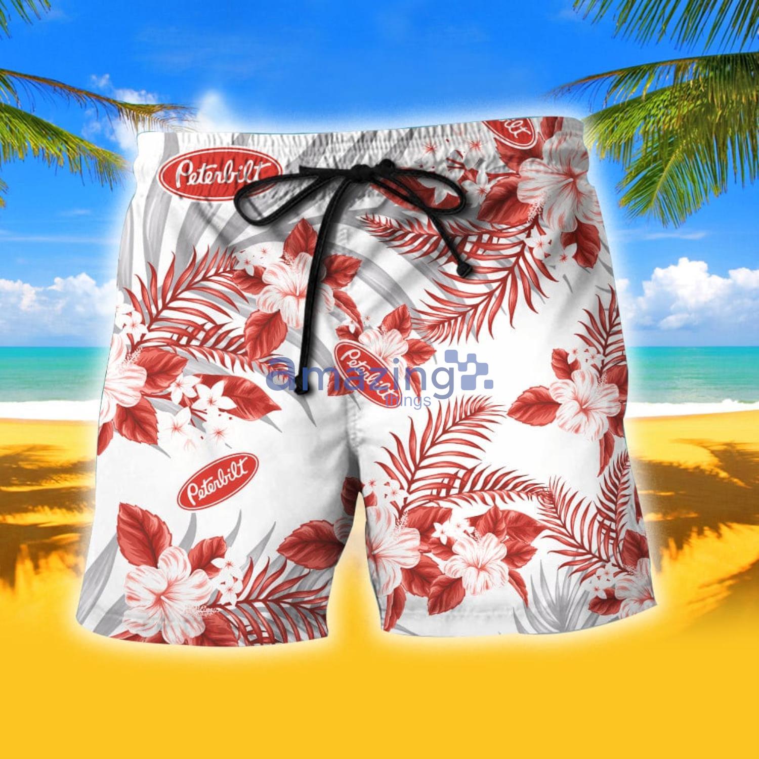 Peterbilt Trucks Tropical Aloha Combo Hawaiian Shirt And Shorts Gift For Summer image Peterbilt Trucks Tropical Aloha Combo Hawaiian Shirt And Shorts Gift For Summer Product Photo 2