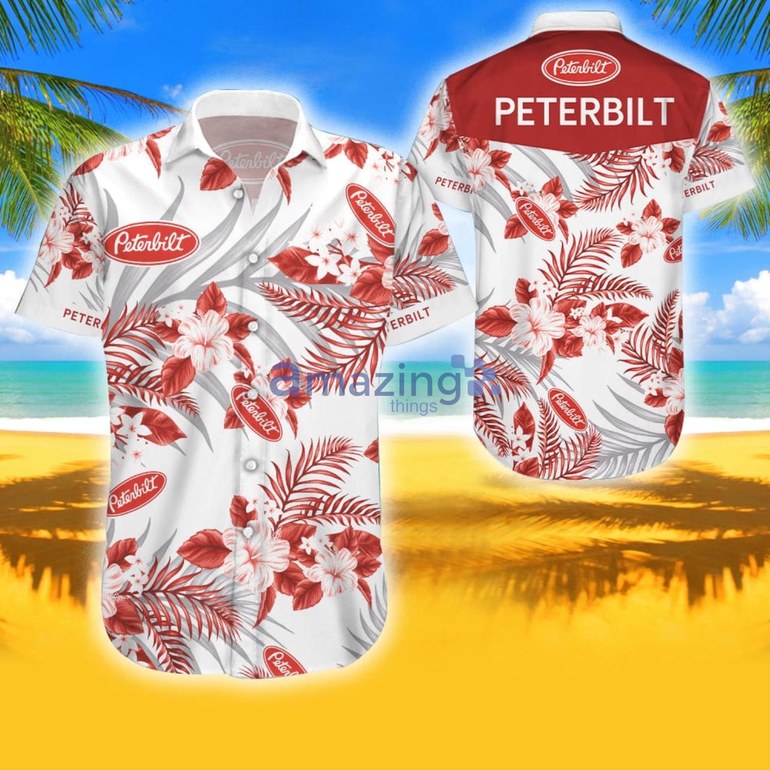 Peterbilt Trucks Tropical Aloha Combo Hawaiian Shirt And Shorts Gift For Summer Product Photo 1