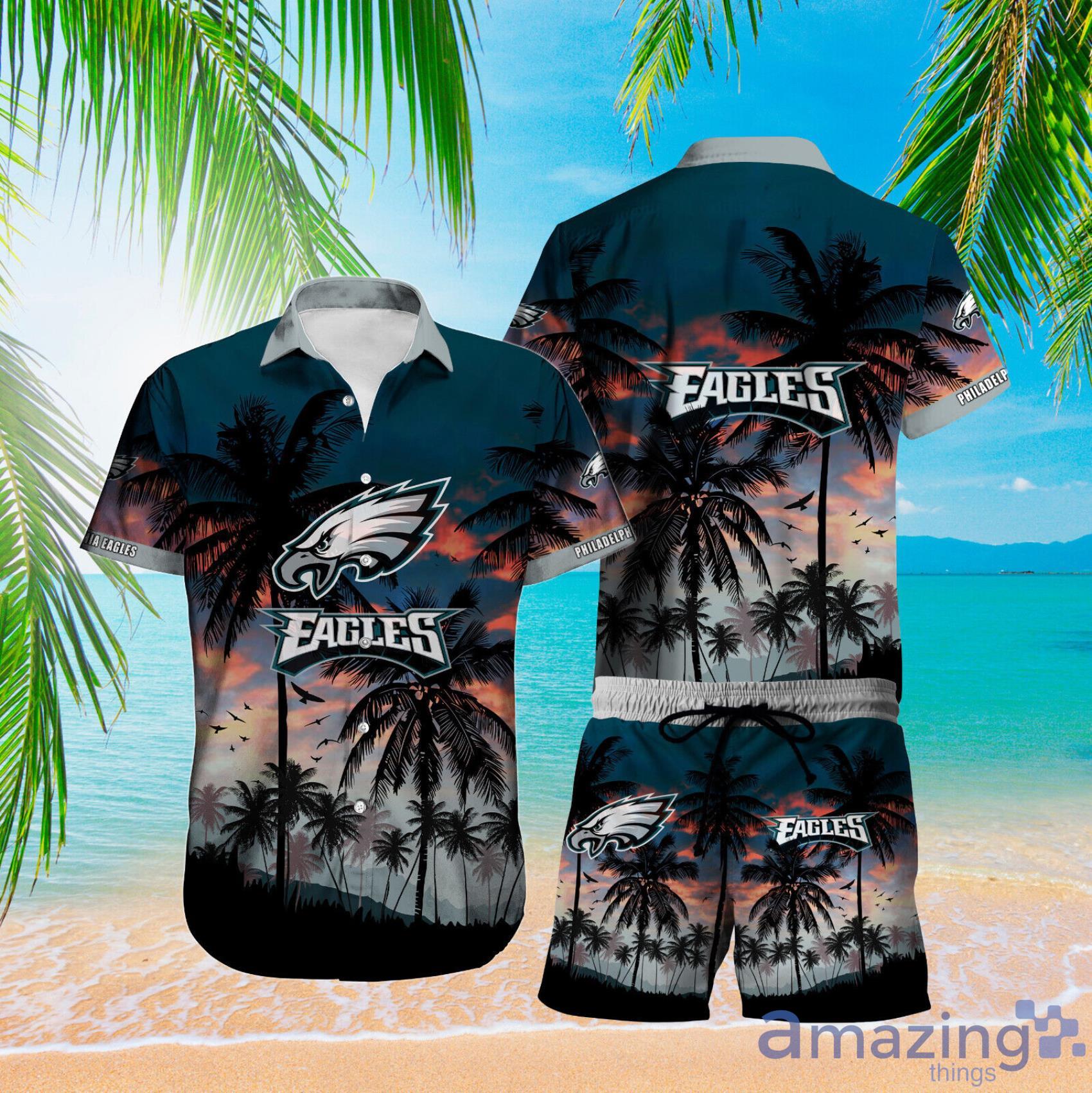 Philadelphia Eagles Hawaiian Shirt Logo Coconut Tree Philadelphia