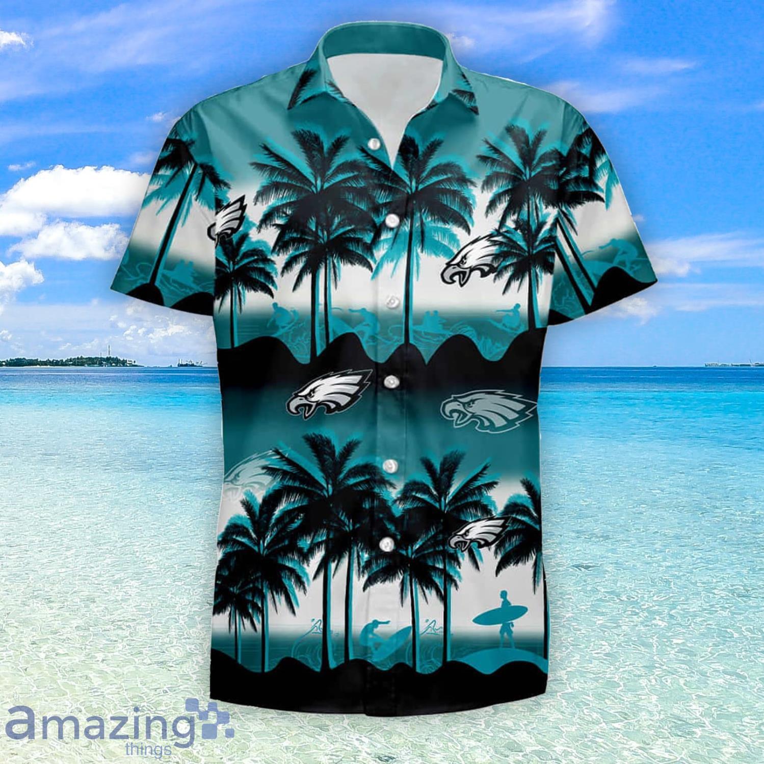 Philadelphia Eagles Hawaiian Shirt Coconut Tree Pattern Best Beach