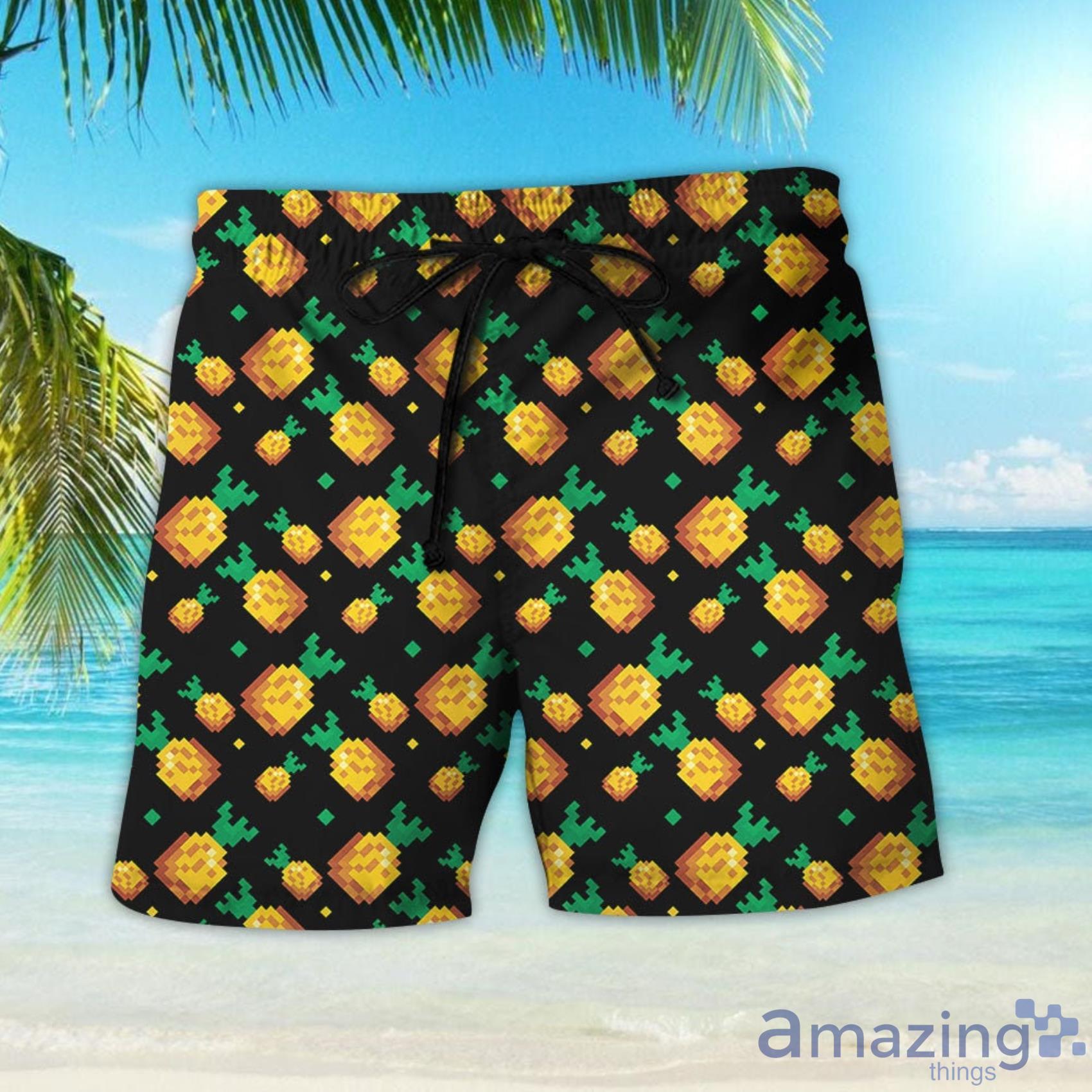 Pineapple Pattern Lovely Short Sleeve Hawaiian Shirt And Short image Pineapple Pattern Lovely Short Sleeve Hawaiian Shirt And Short Product Photo 2