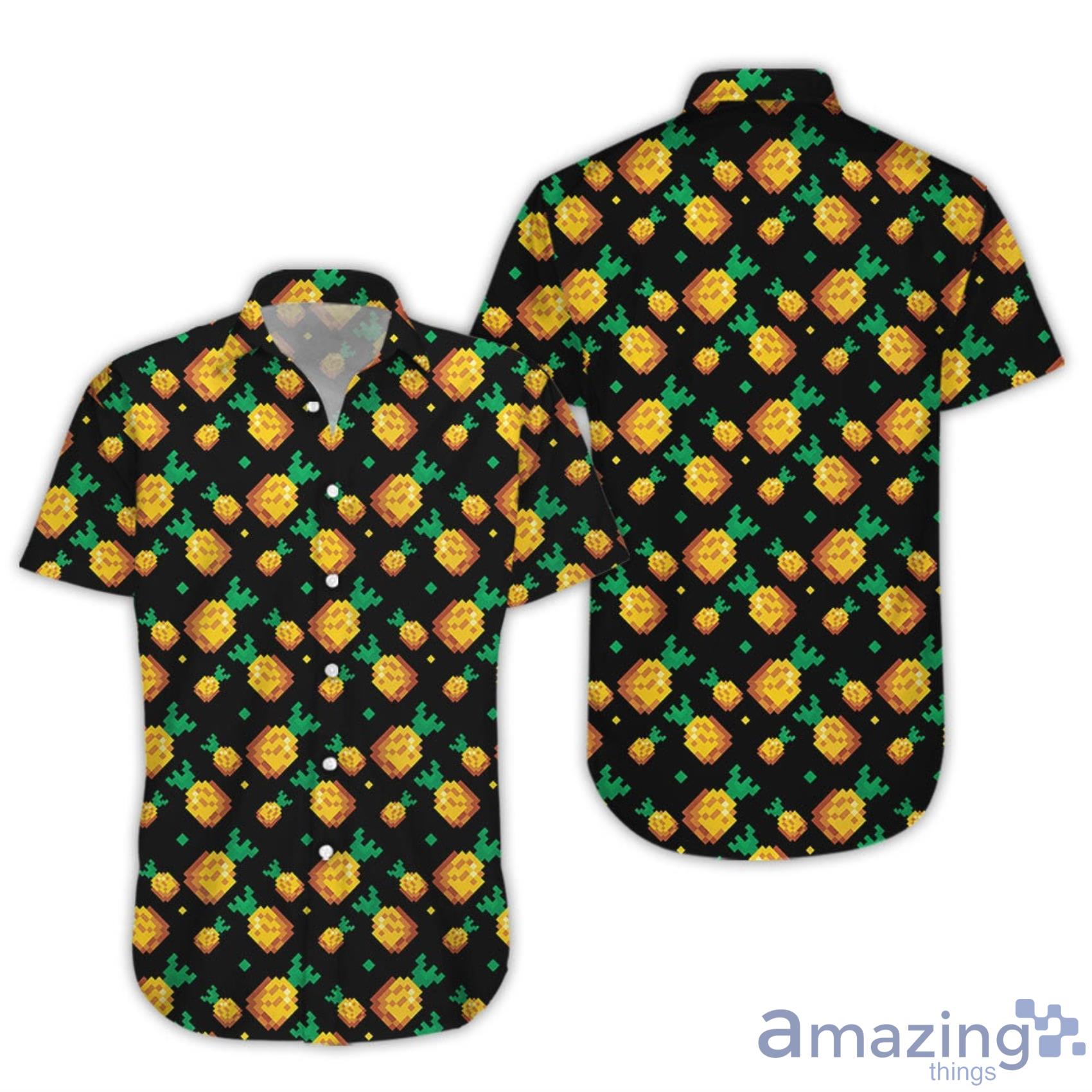 Pineapple Pattern Lovely Short Sleeve Hawaiian Shirt And Short image Pineapple Pattern Lovely Short Sleeve Hawaiian Shirt And Short Product Photo 3