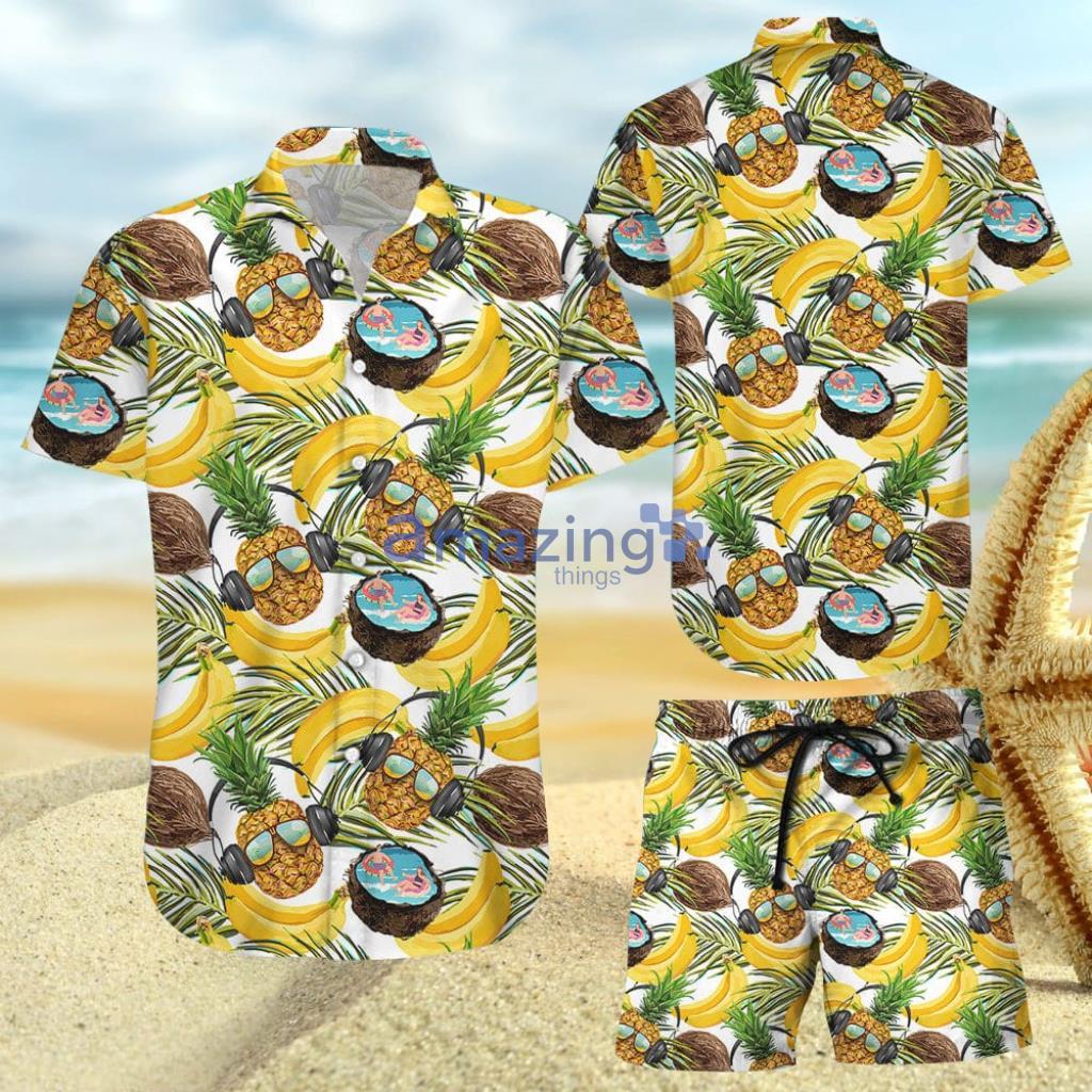 Pineapple Summer Time Aloha Hawaiian Shirt And Short - Pineapple Summer Time Aloha Hawaiian Shirt And Short