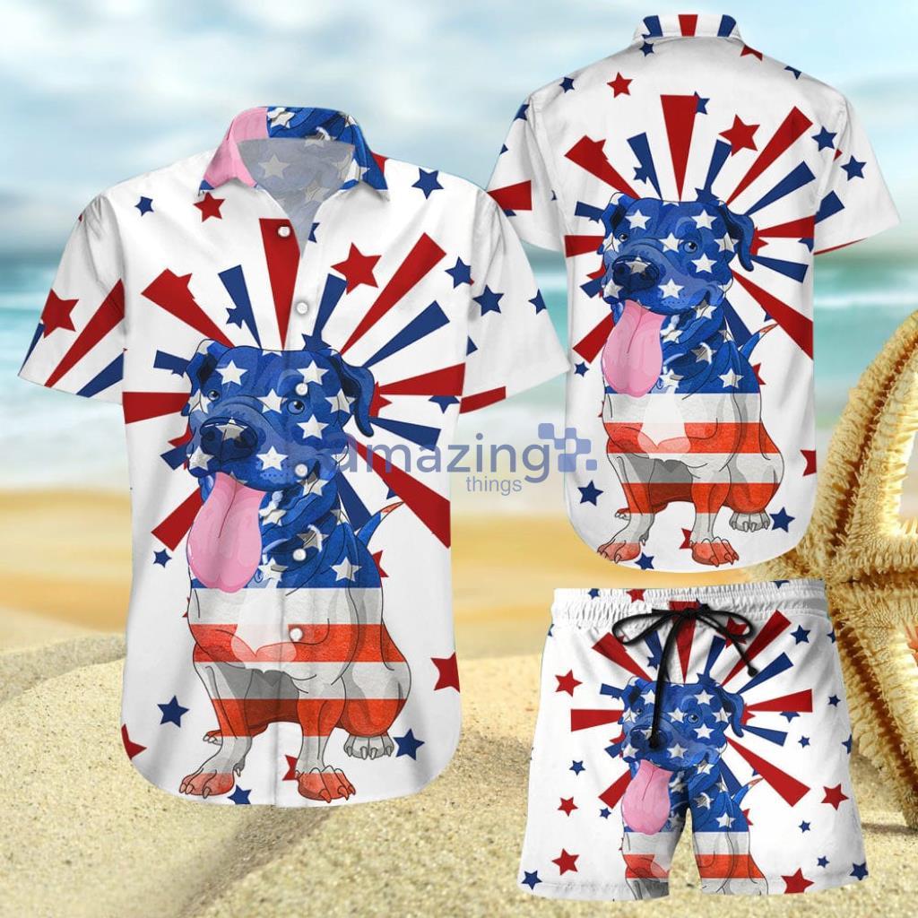 Pitbull Firework American Independence Day - 4Th Of July Hostess Gift Ideas Hawaiian Shirt And Short - Pitbull Firework American Independence Day - 4Th Of July Hostess Gift Ideas Hawaiian Shirt And Short