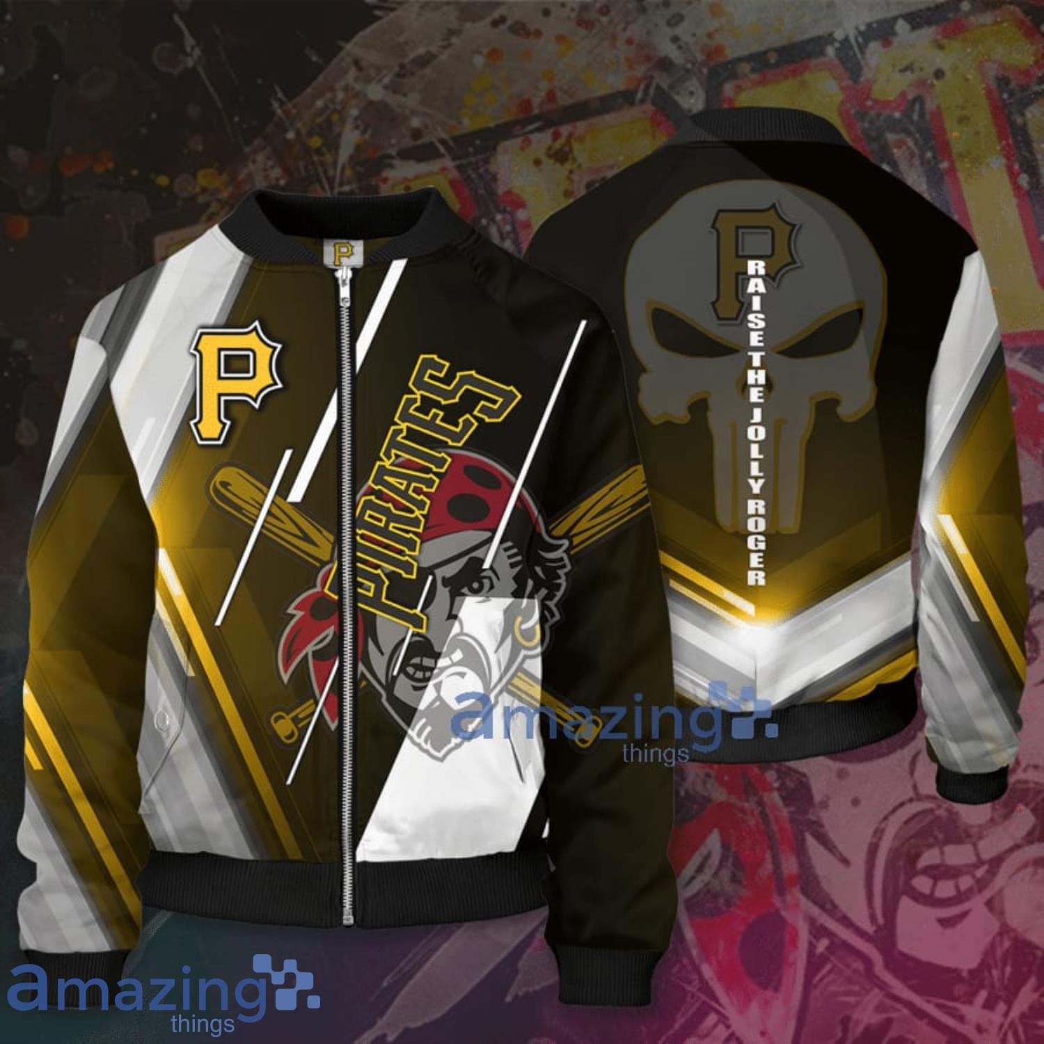 Pittsburgh Pirates Raise The Jolly Roger 3D Bomber Jacket For Fans