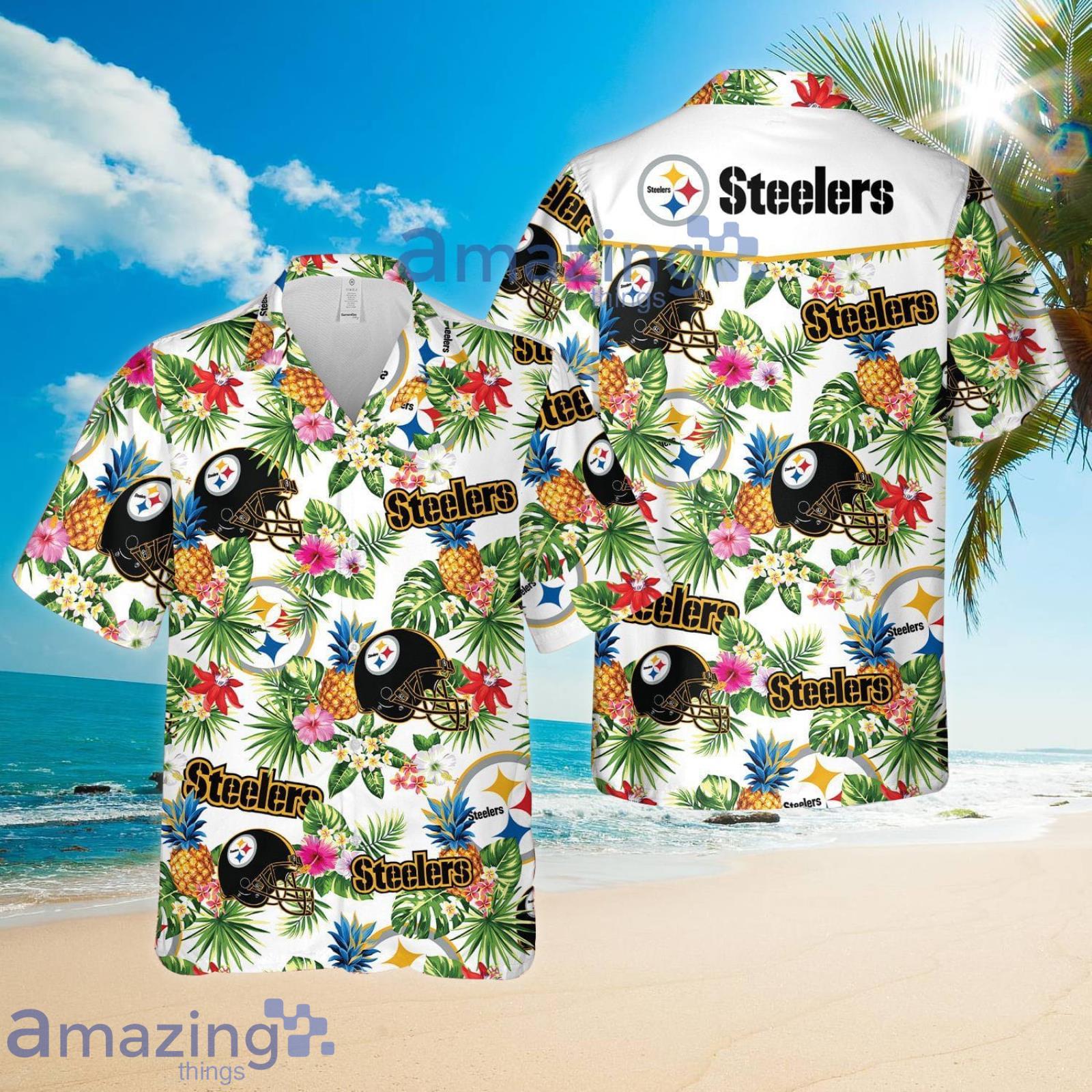 Pittsburgh Steelers Hawaii Style Pineapple Summer Set Hawaiian Shirt And Shorts Product Photo 1